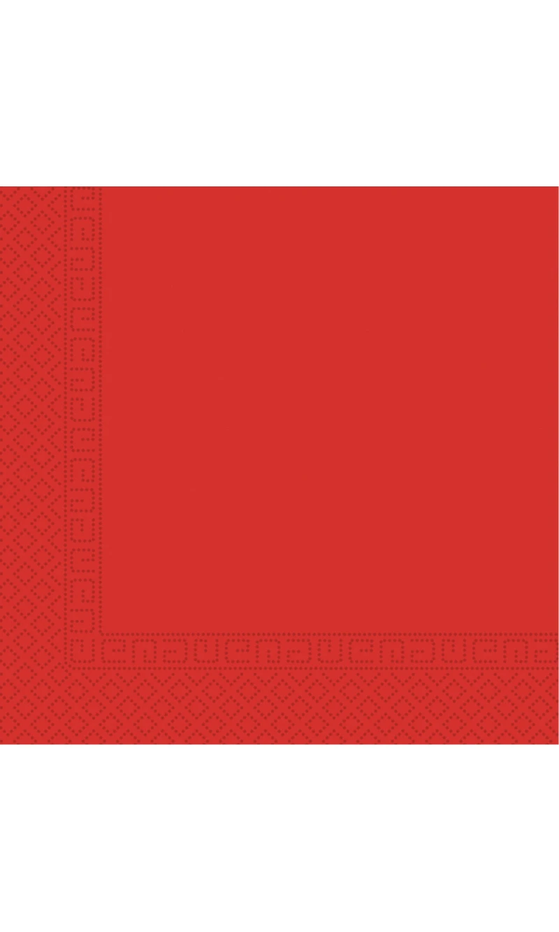 Red FSC 3-Ply Paper Napkins 33x33cm - 20pk