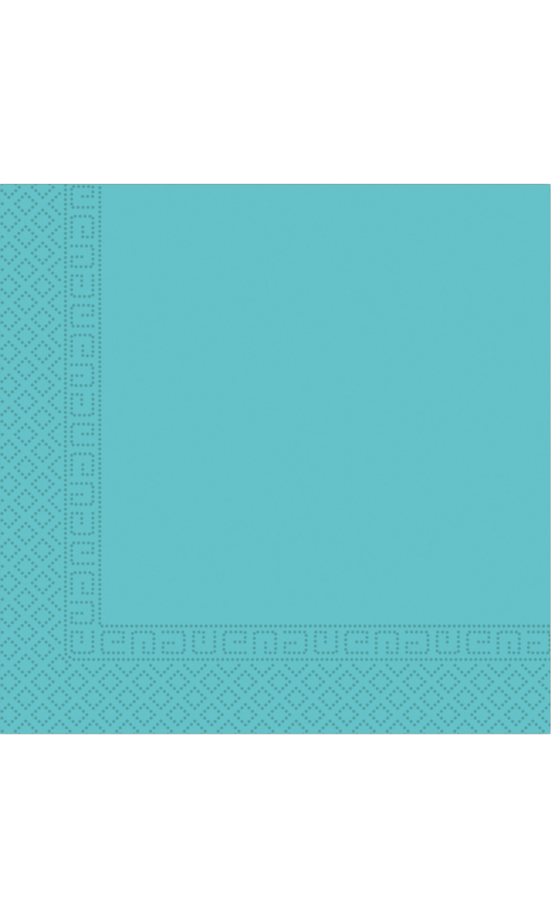 Turquoise FSC 3-Ply Paper Napkins 33x33cm - 20pk