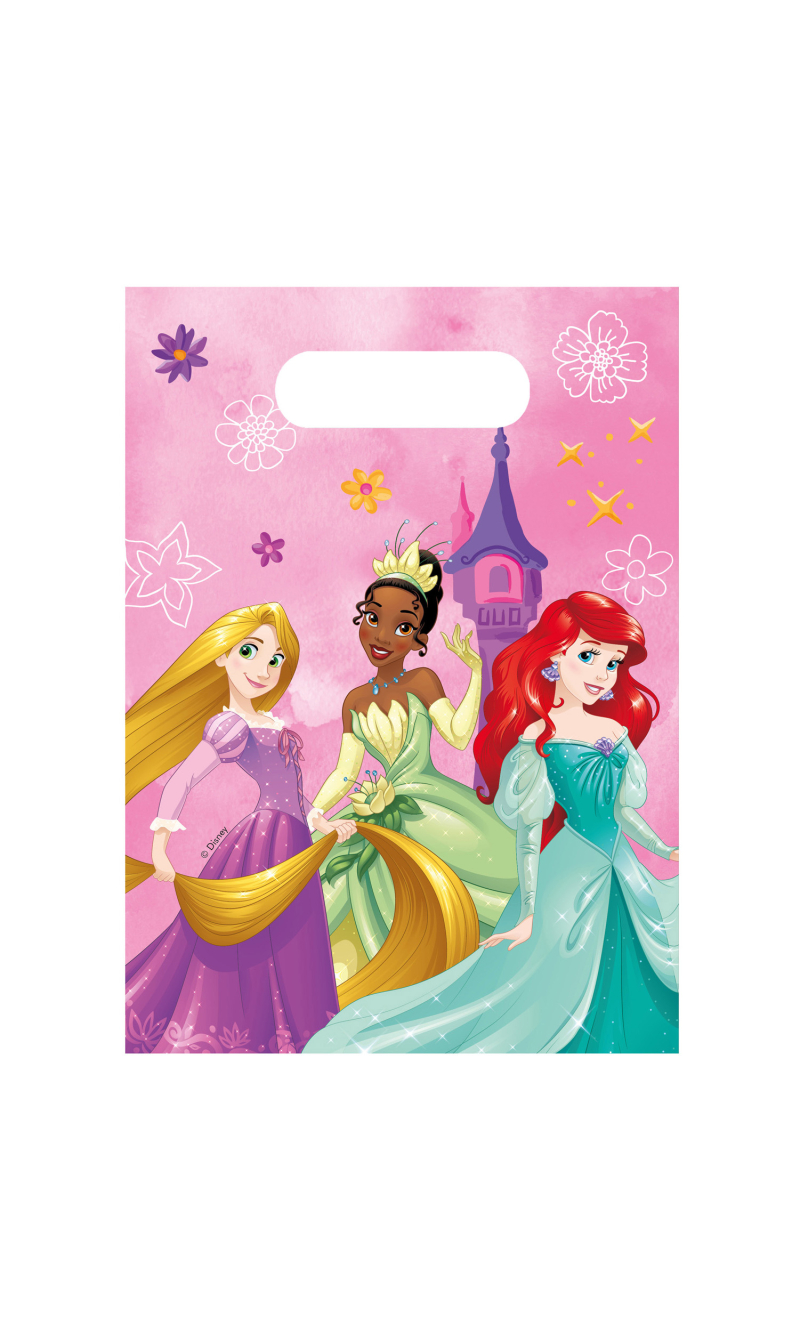 Princess Live Your Story Plastic Party Bags - 6pk