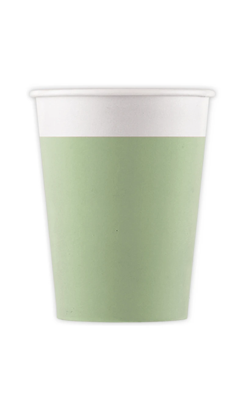 Mint Pastel FSC Paper Cups 200ml - 8pk