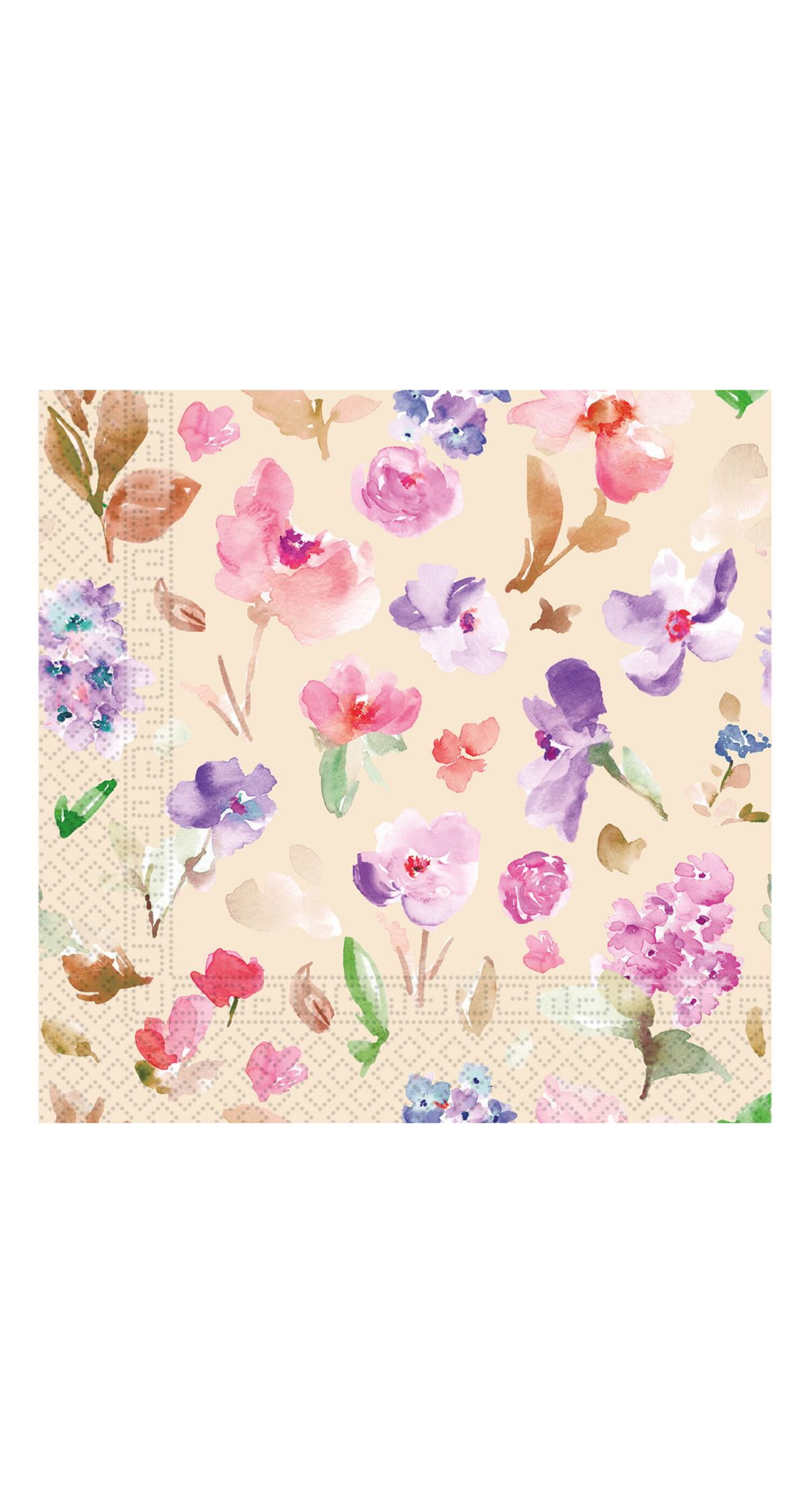 Watercolor Flowers FSC 3-Ply Paper Napkins 33x33cm - 20pk