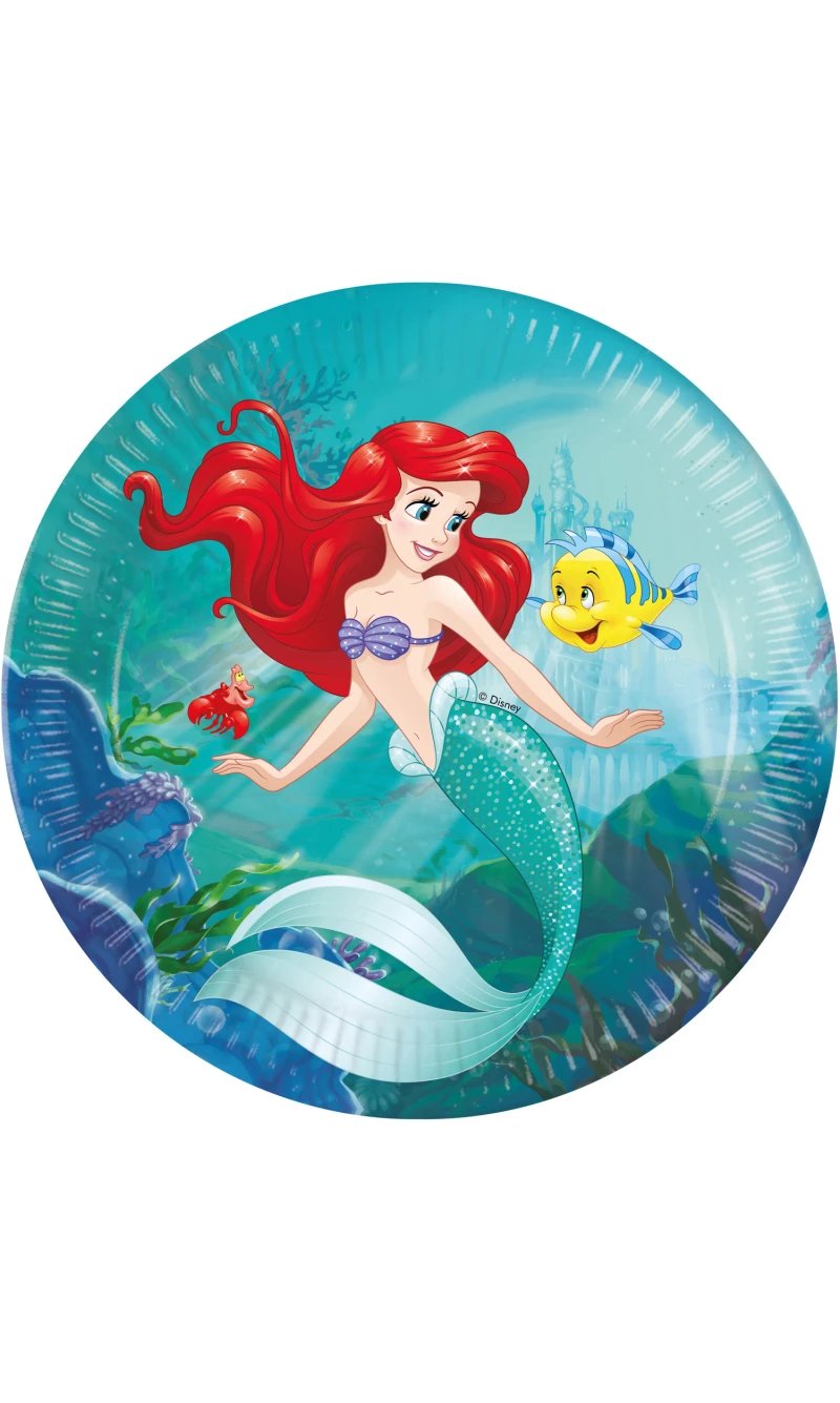 Disney Ariel Curious FSC Paper Plates Next Generation Large 23cm - 8pk