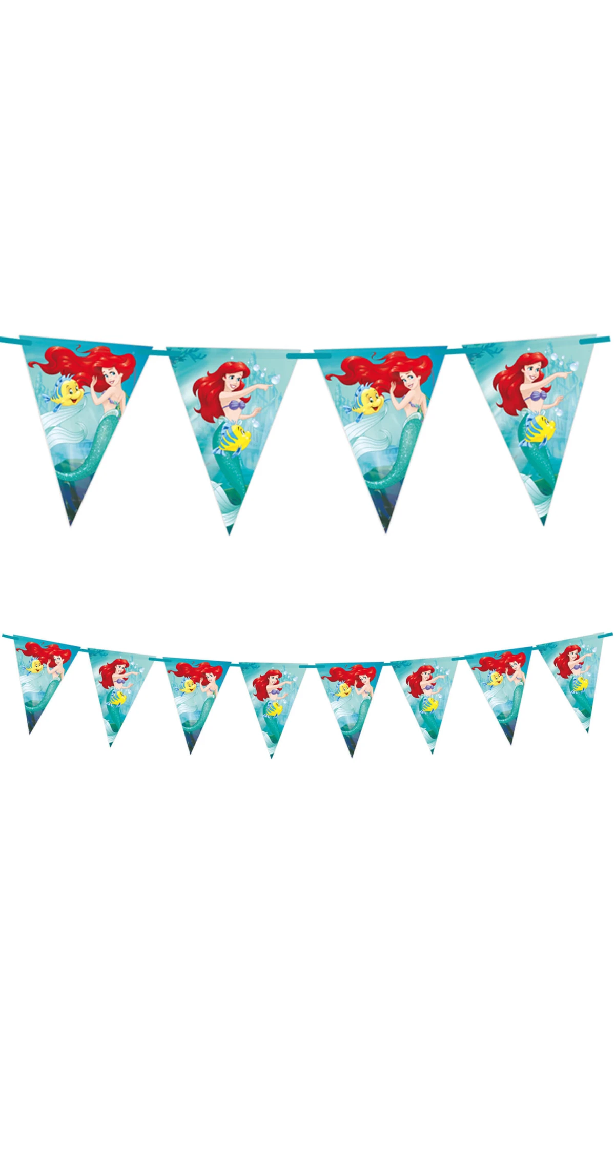 Disney Ariel Curious FSC Paper Triangle Flag Banner (9 flags) - 1pk