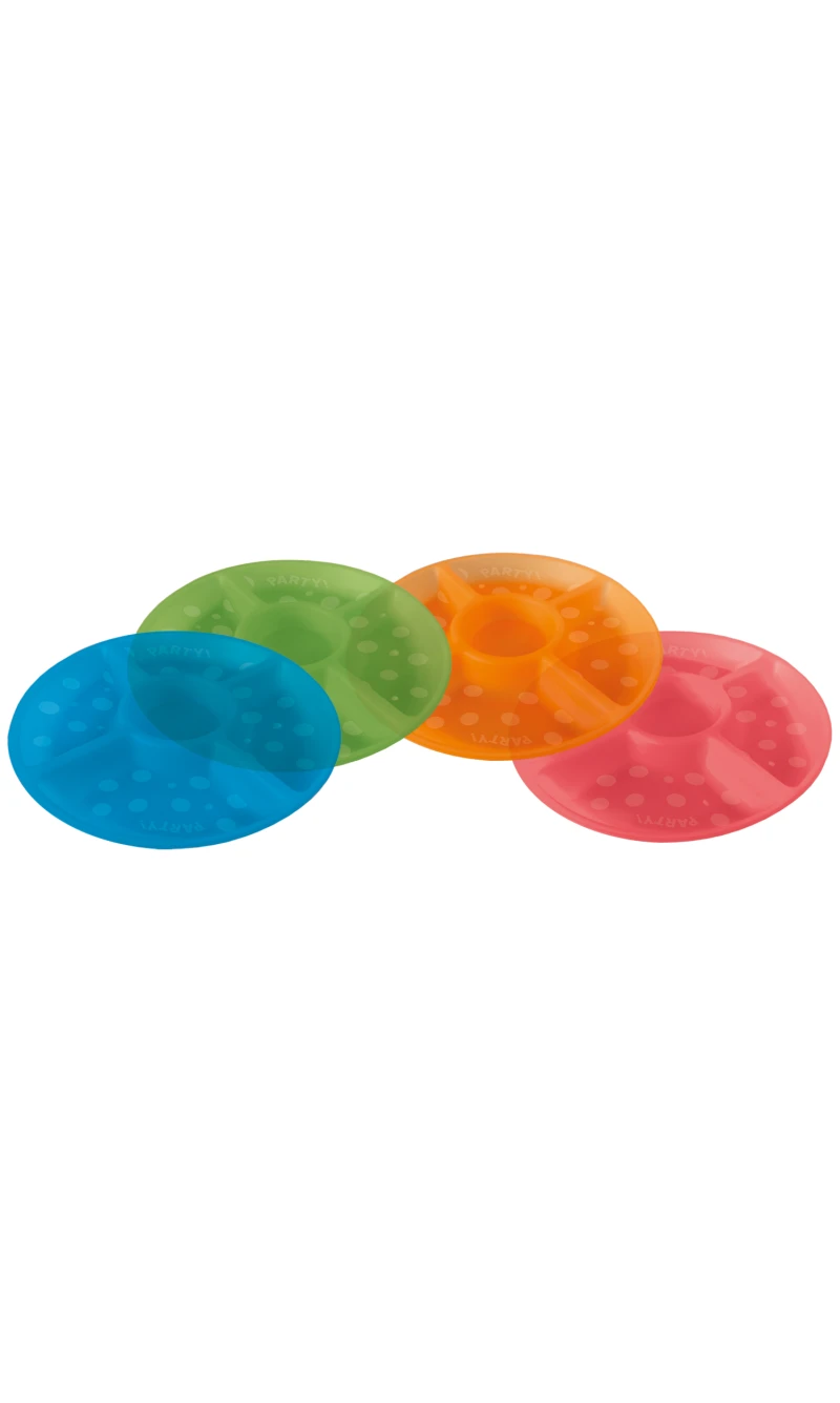 Rainbow Party Reusable Platter 29,5cm (Assorted Colors) - 1pk