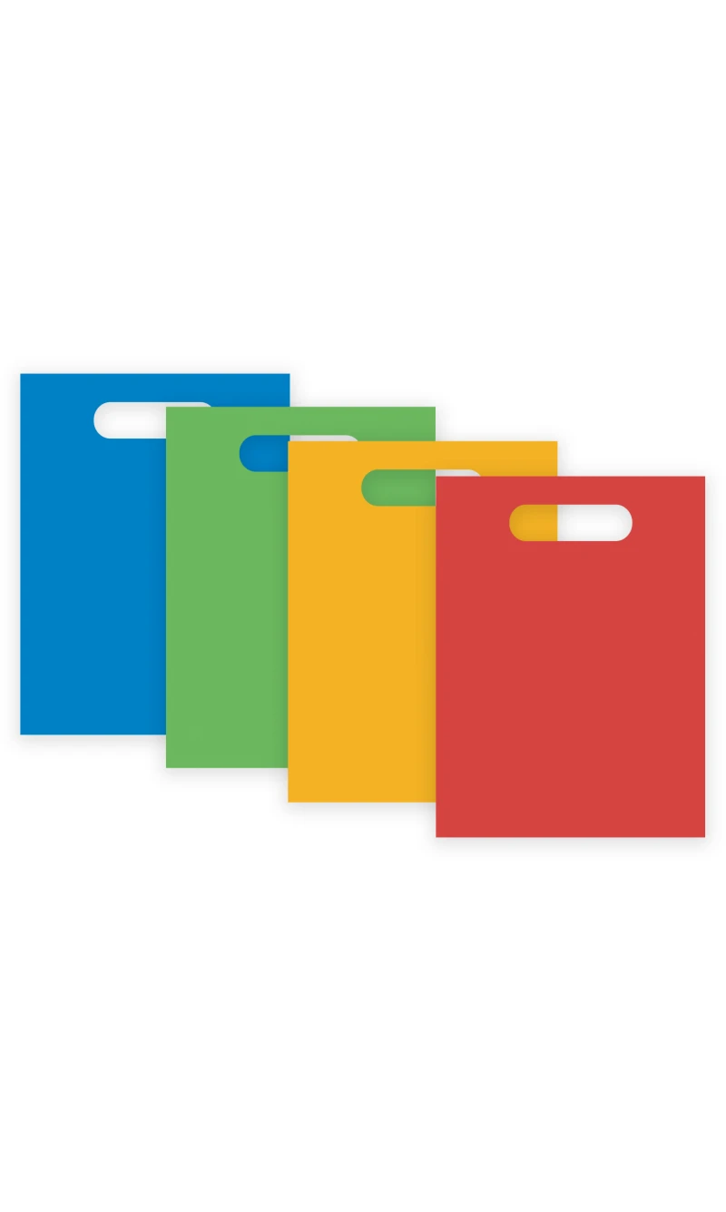 Rainbow Party FSC Multicolor Paper Party Bags - 4pk