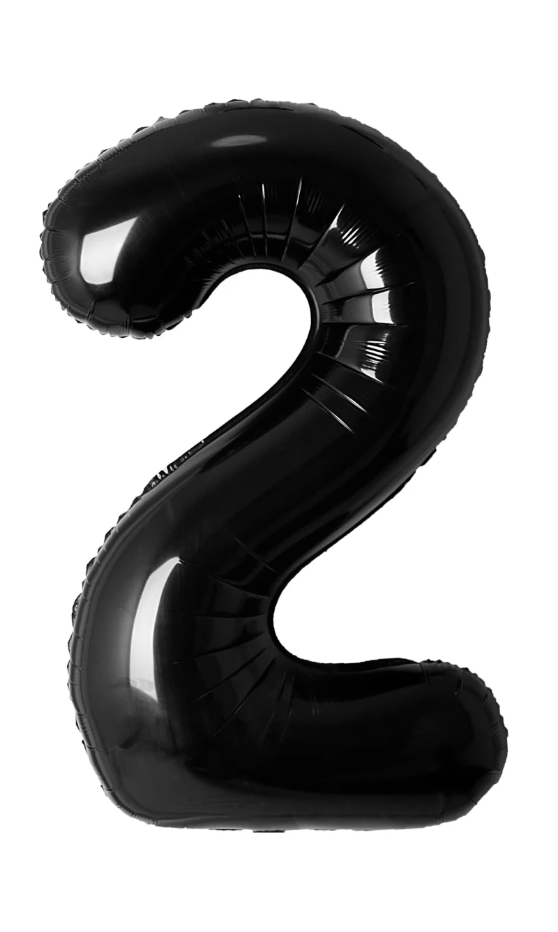 34 Inch Foil Balloon Number 2 - Black