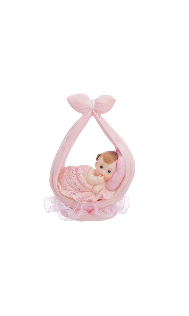 Figurine Girl In A Scarf, Pink, 11cm