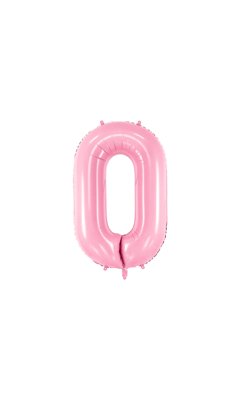 34 Inch Foil Balloon Number 0 – Light Pink