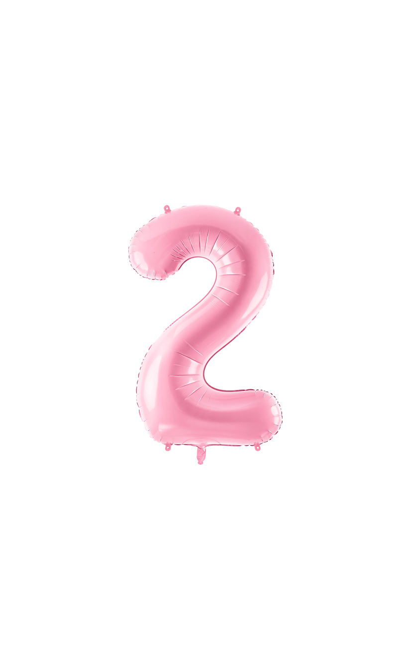 34 Inch Foil Balloon Number 2 – Light Pink