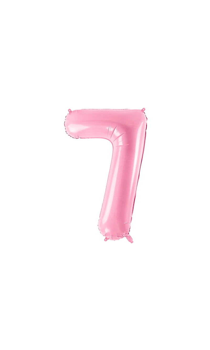 34 Inch Foil Balloon Number 7 – Light Pink