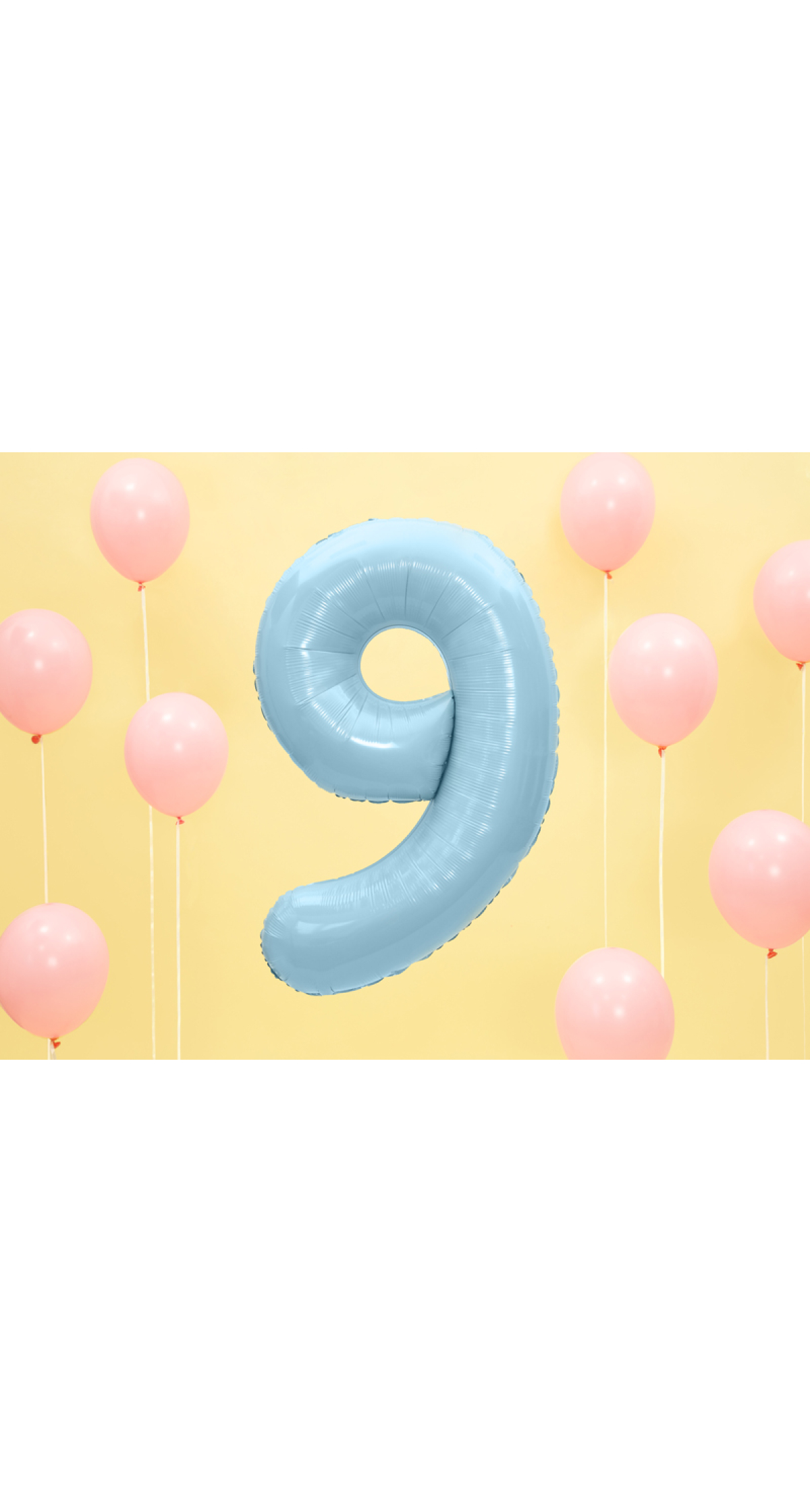 34 Inch Foil Balloon Number 9 – Light Blue