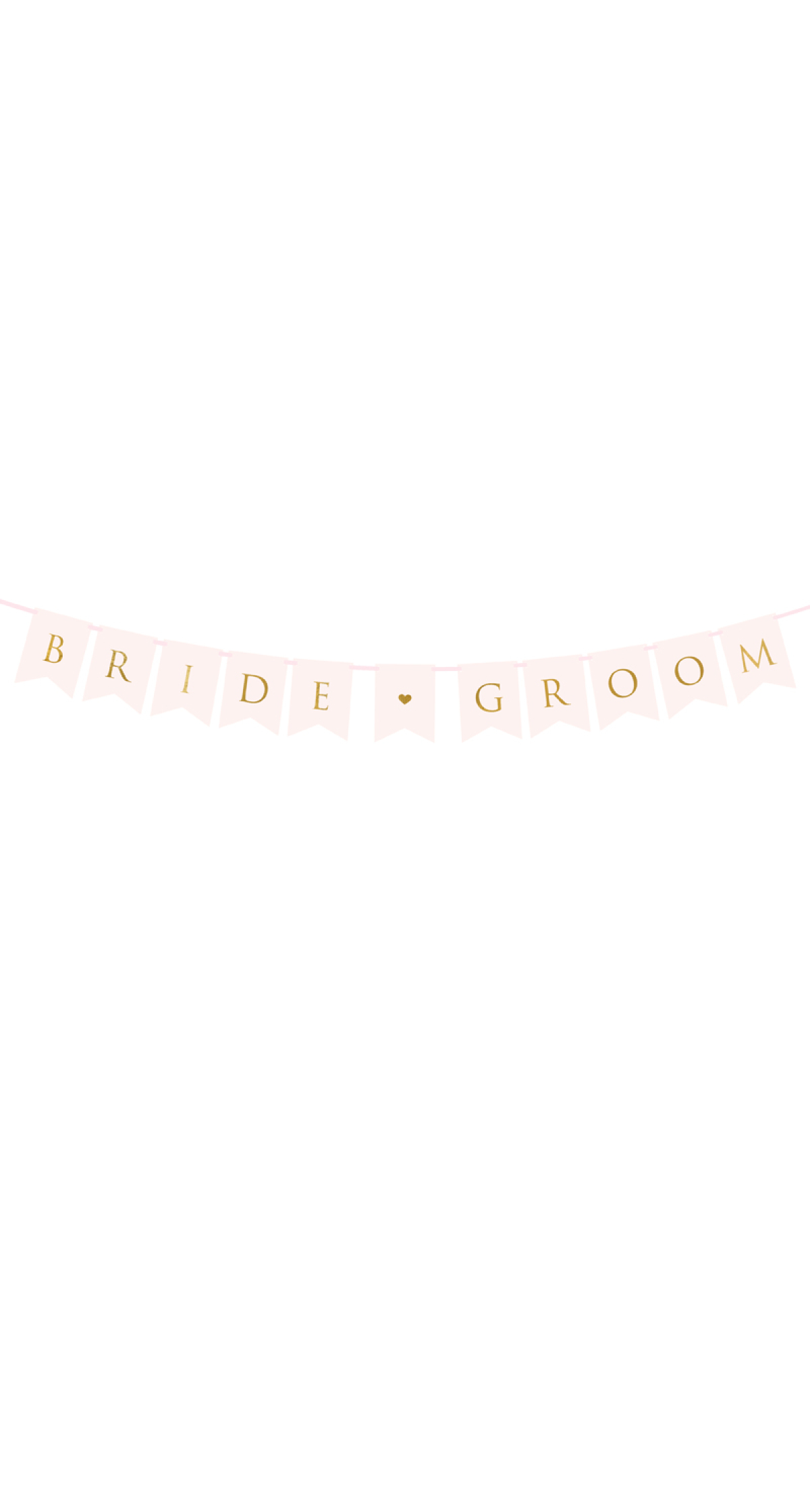 Banner Bride Groom, Light Pink, 15x155cm