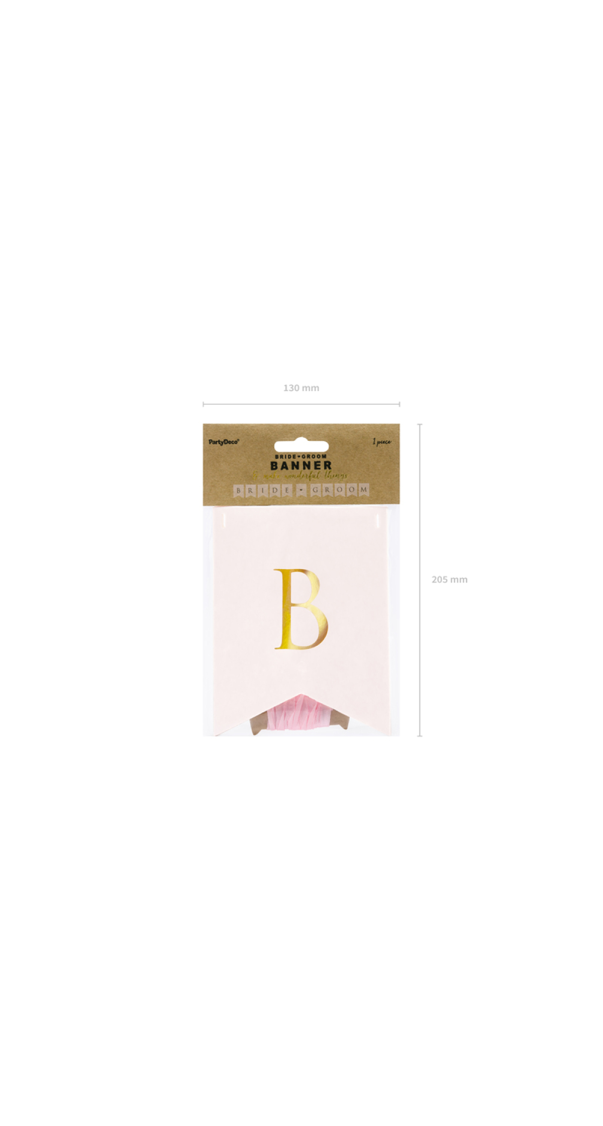 Banner Bride Groom, Light Pink, 15x155cm