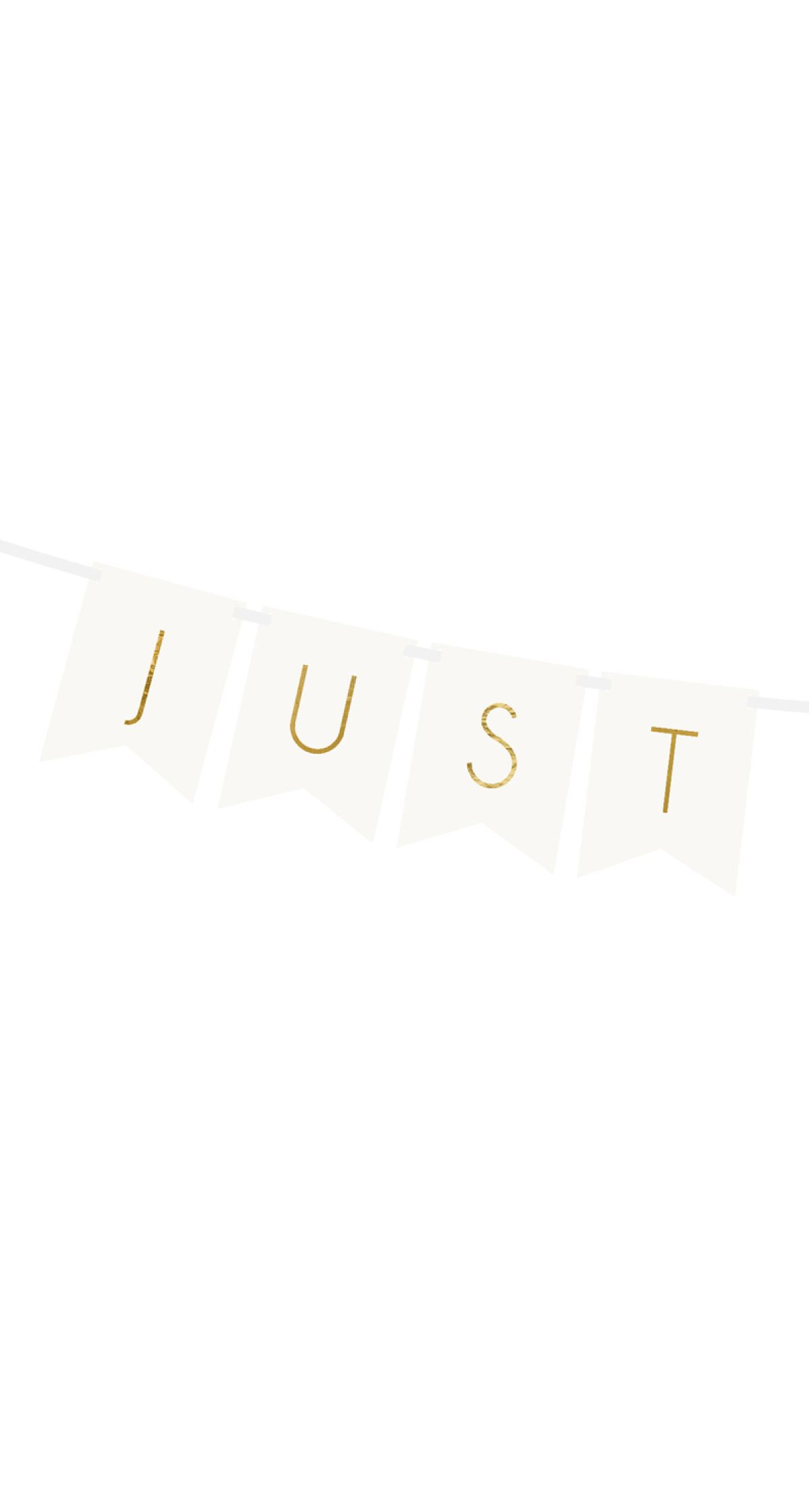 Banner Just Married, White, 15x155cm
