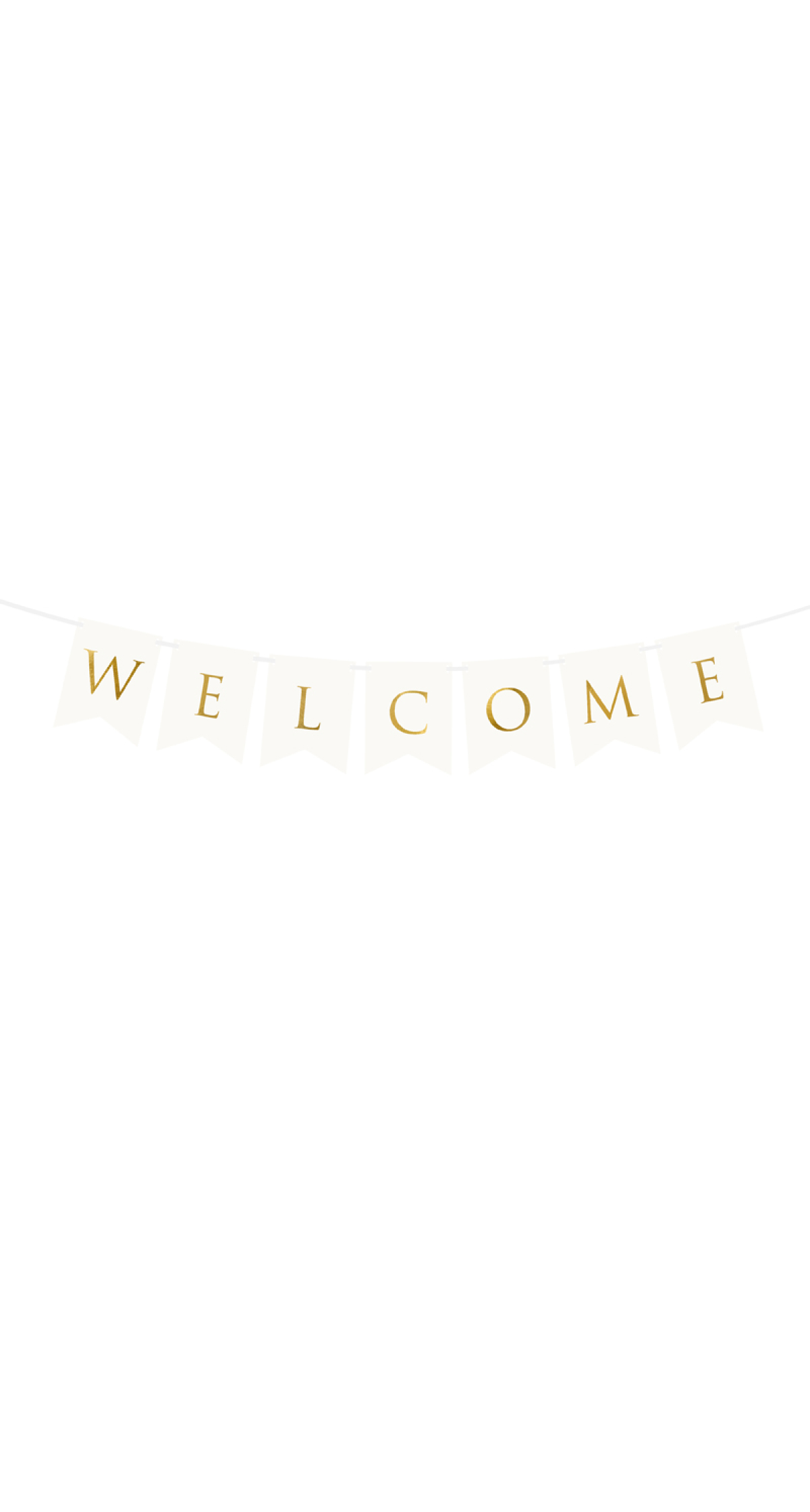 Banner Welcome, White, 15 x 95 cm