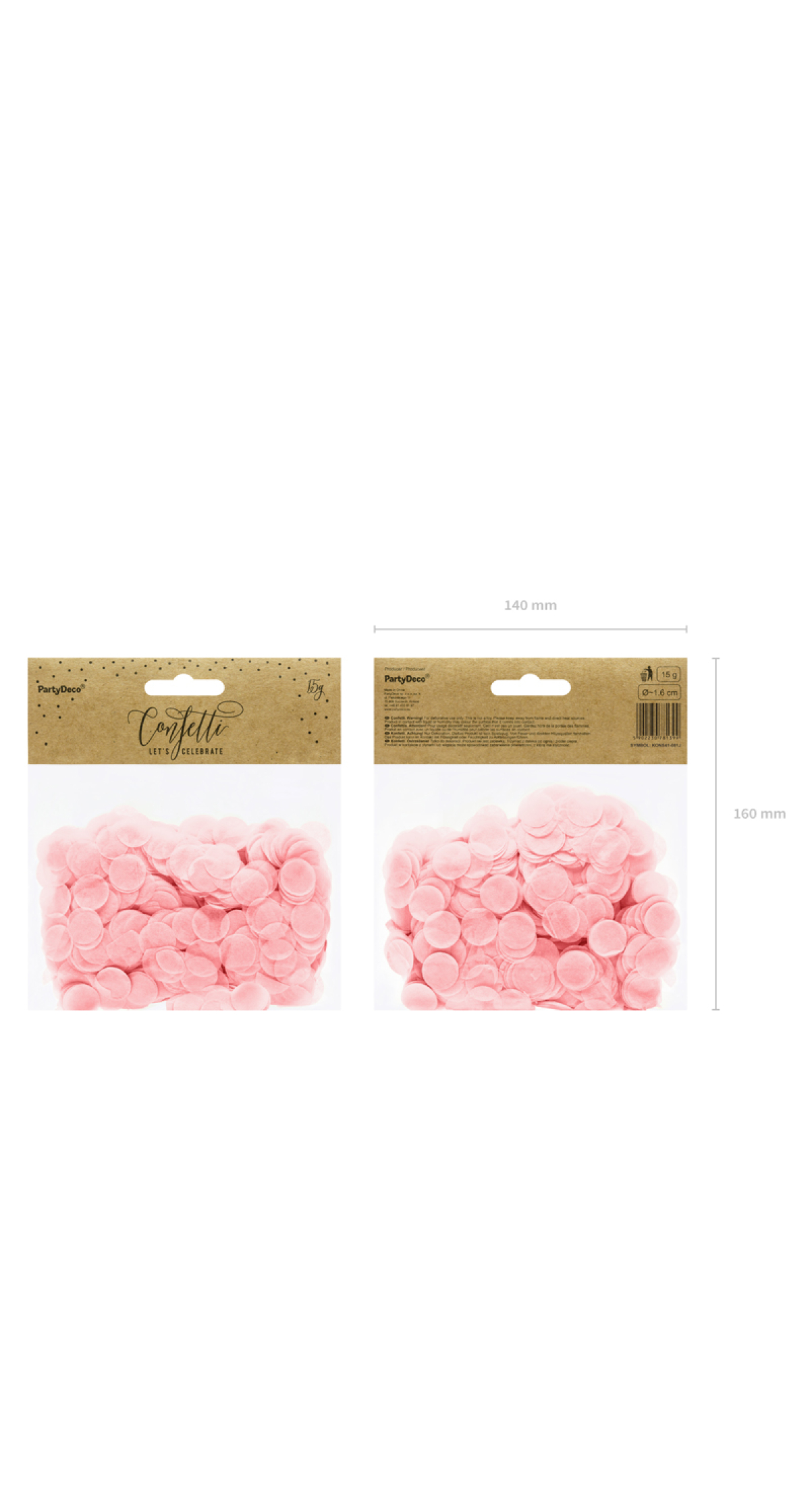Confetti Circles, Light Pink, 15G