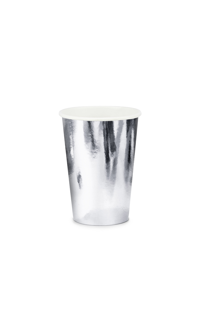 Cups, Silver, 220ml (1pkt / 6pc)