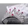 Tiara With A Veil For A Bachelorette Party, Silver