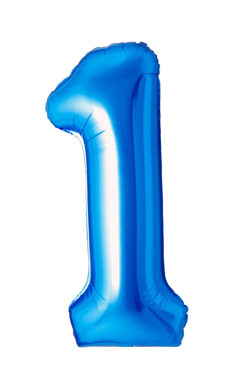 34 Inch Foil Balloon Number 1 - Blue