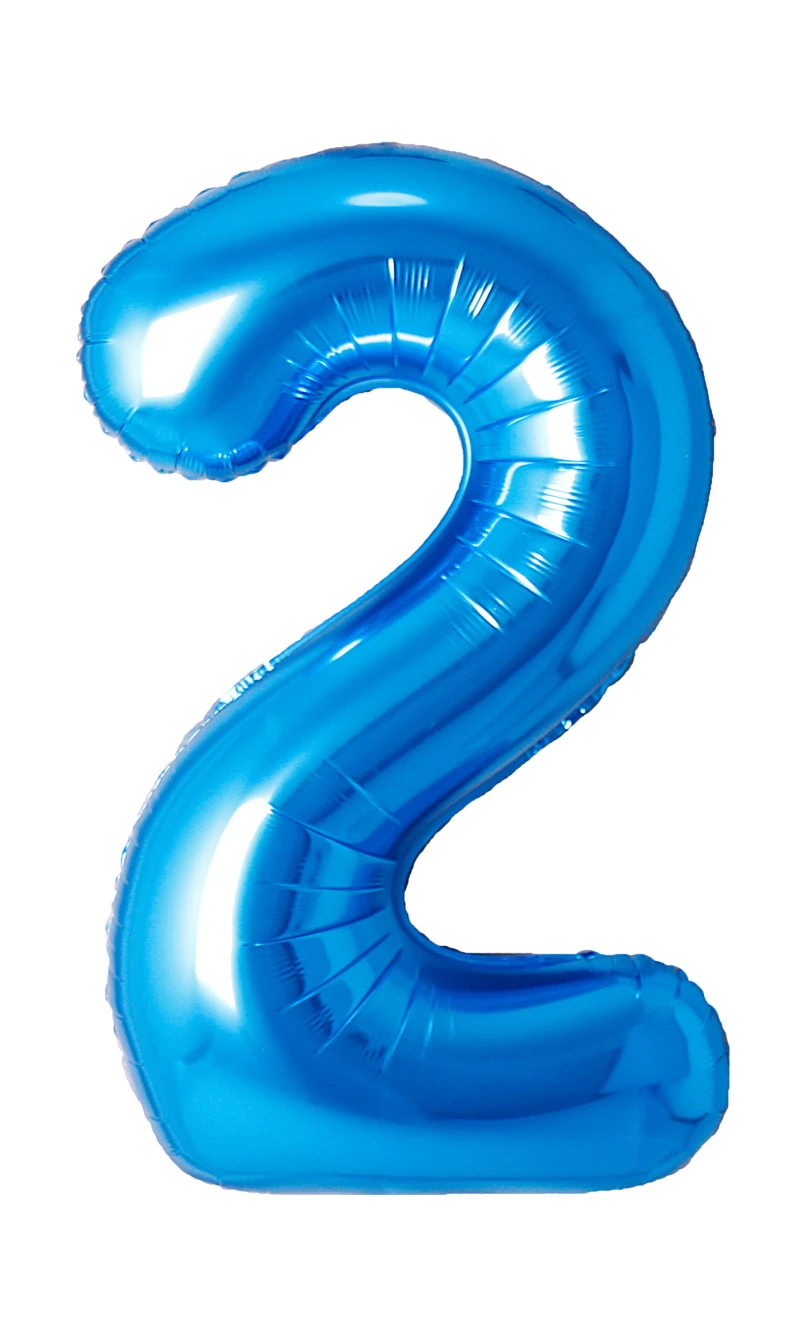 34 Inch Foil Balloon Number 2 - Blue