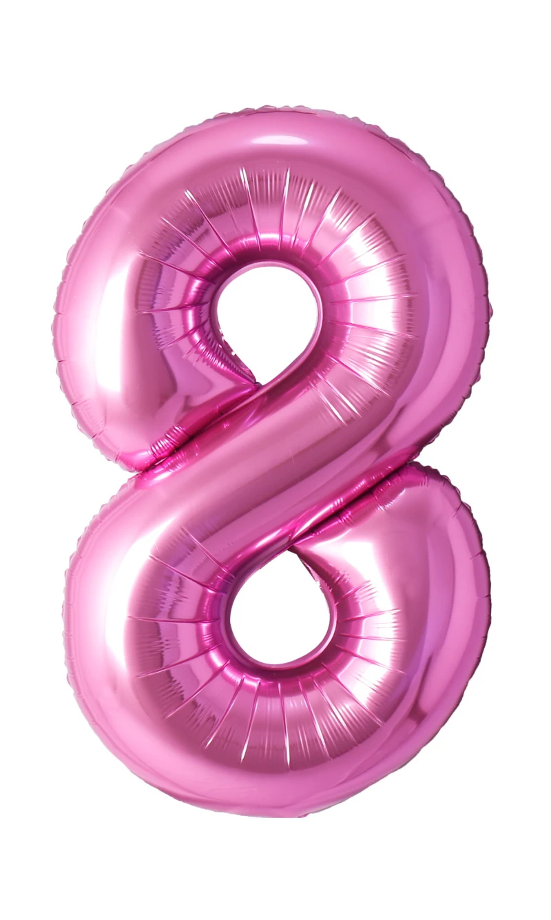 34 Inch Foil Balloon Number 8 - Pink