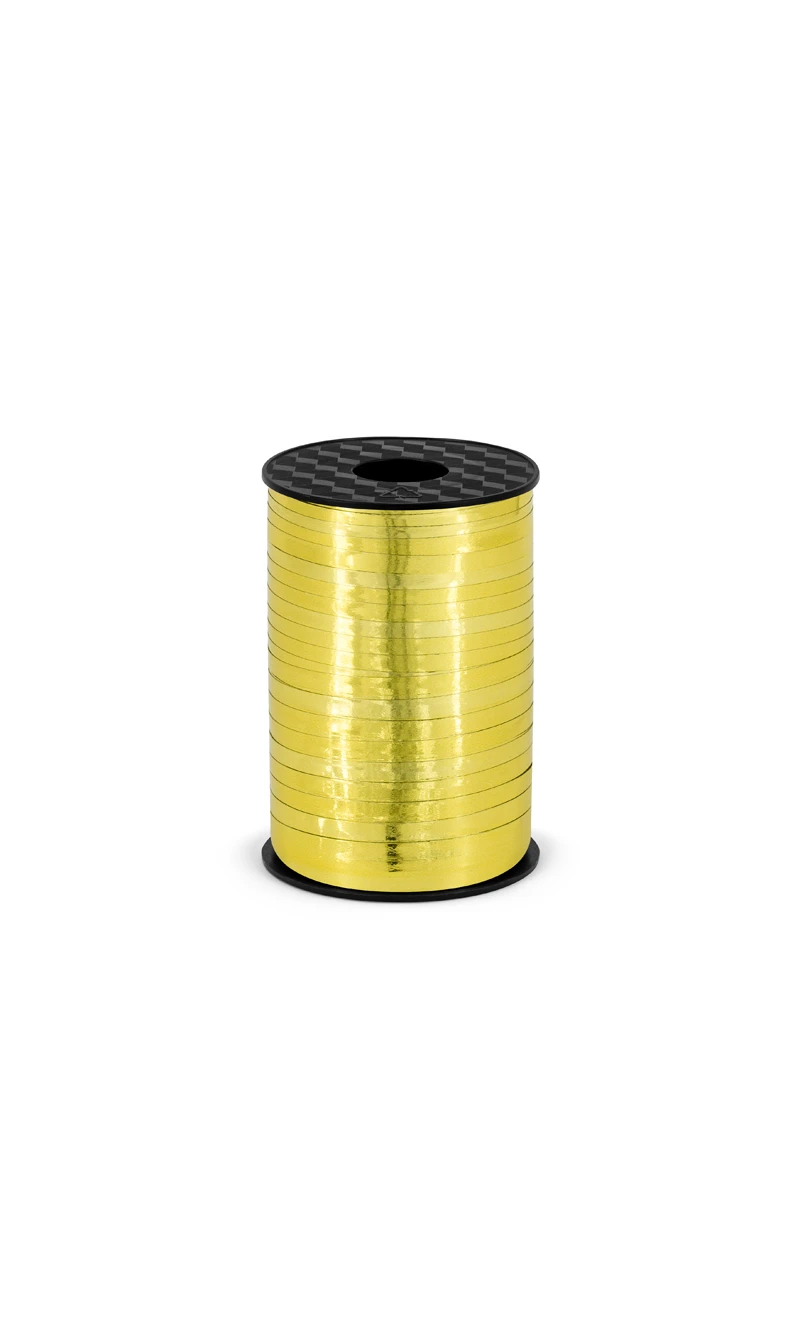 Plastic Ribbon, Gold, 5mm/225M