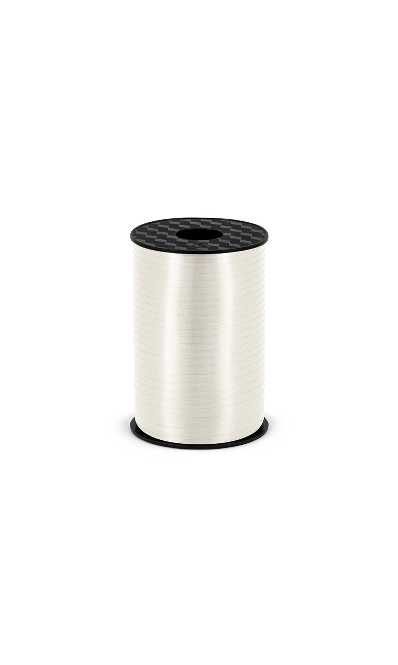 Plastic Ribbon, White, 5mm/225M