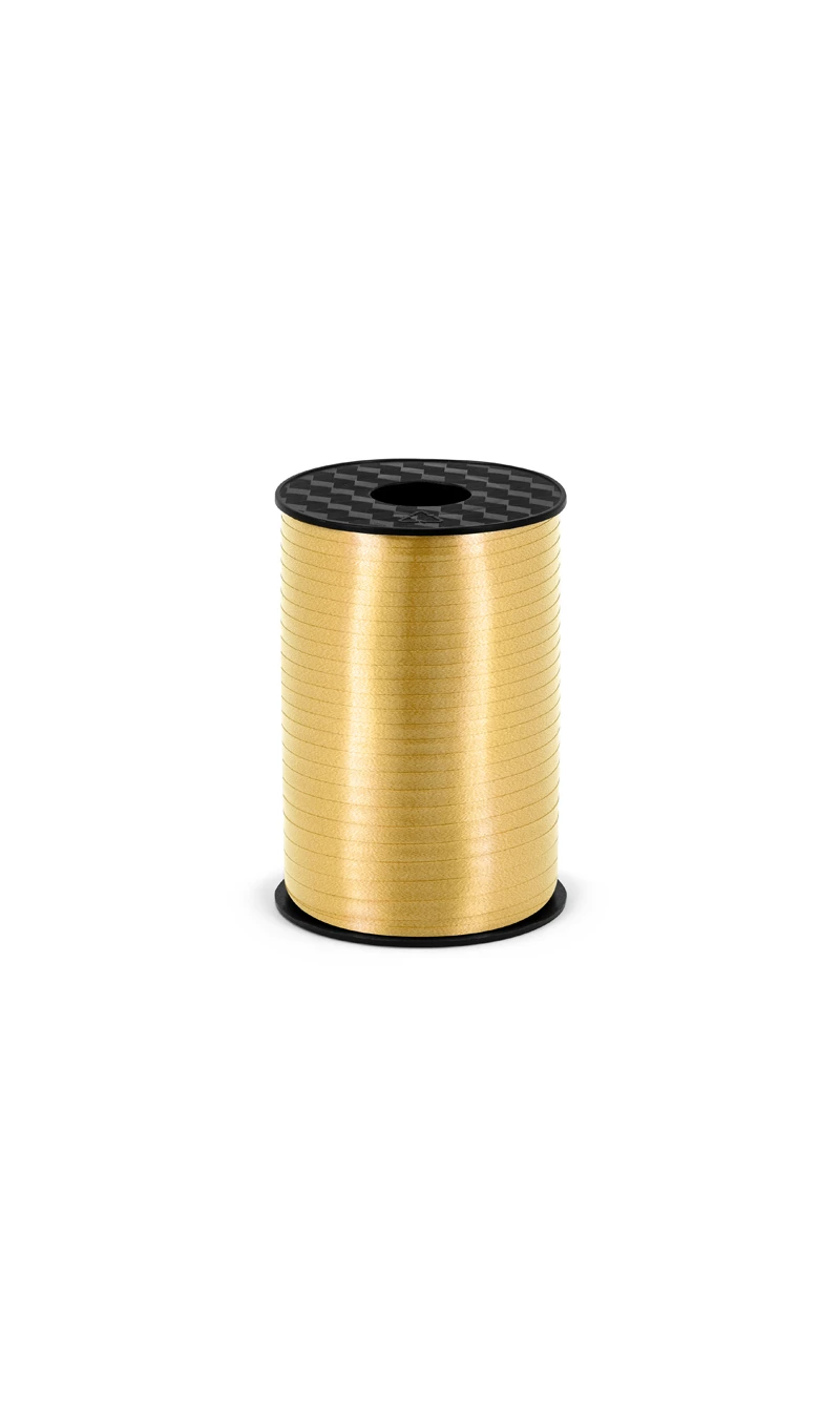 Plastic Ribbon, Gold, 5mm/225M