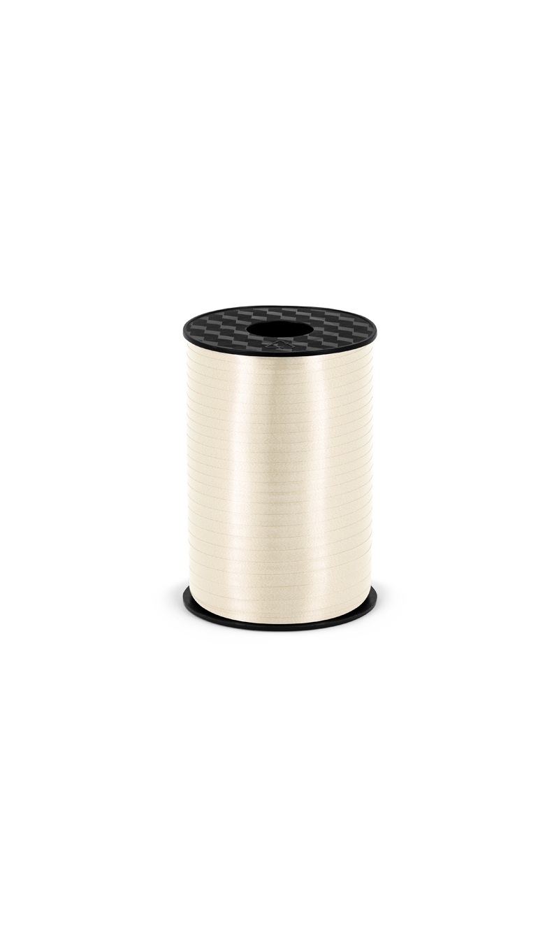 Plastic Ribbon, Light Cream, 5mm/225M
