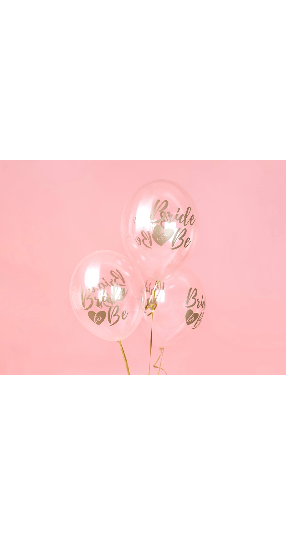 Balloons 30cm, Bride To Be, Crystal Clear (1pkt / 6pc)