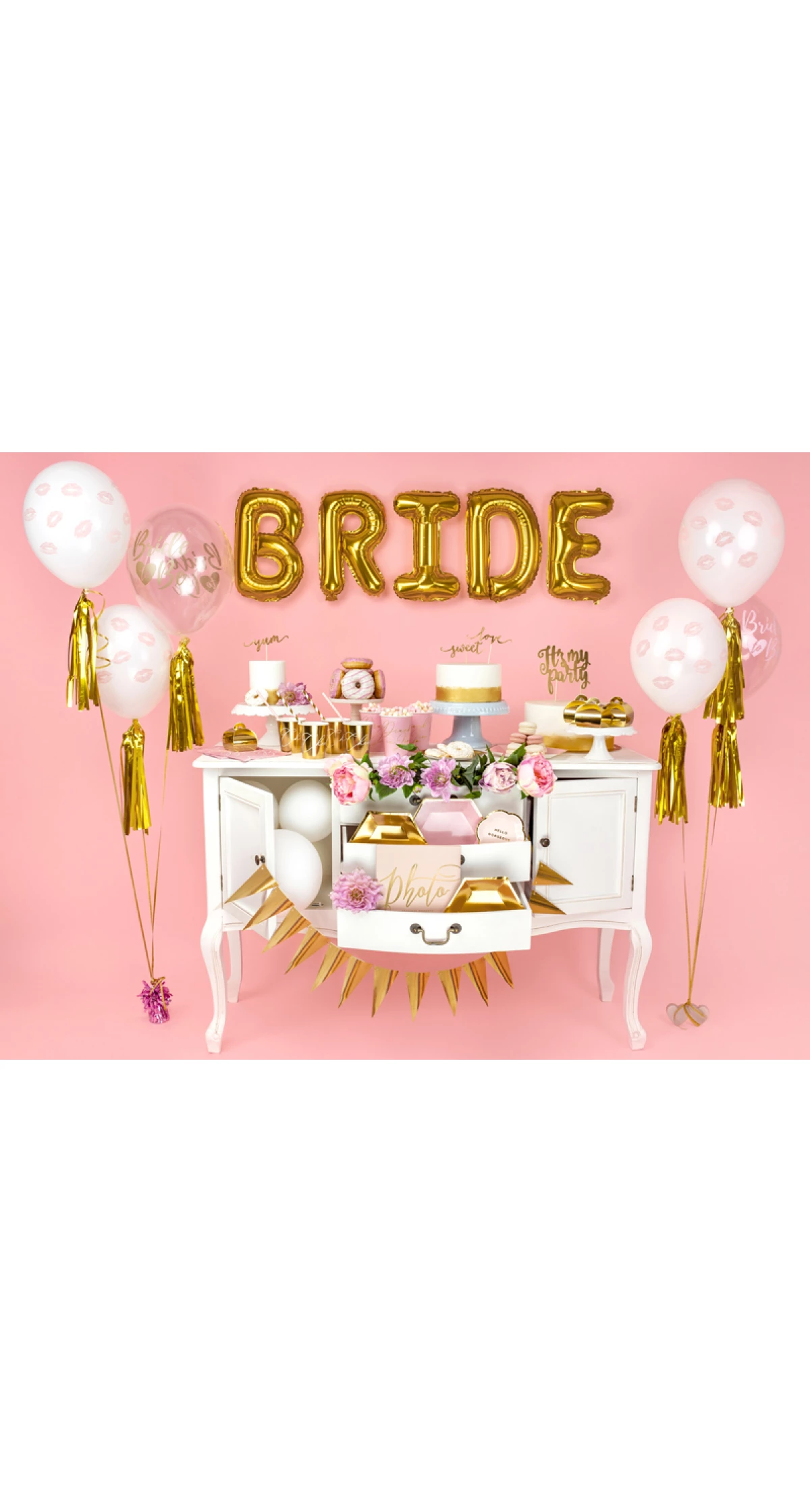 Balloons 30cm, Bride To Be, Crystal Clear (1pkt / 6pc)