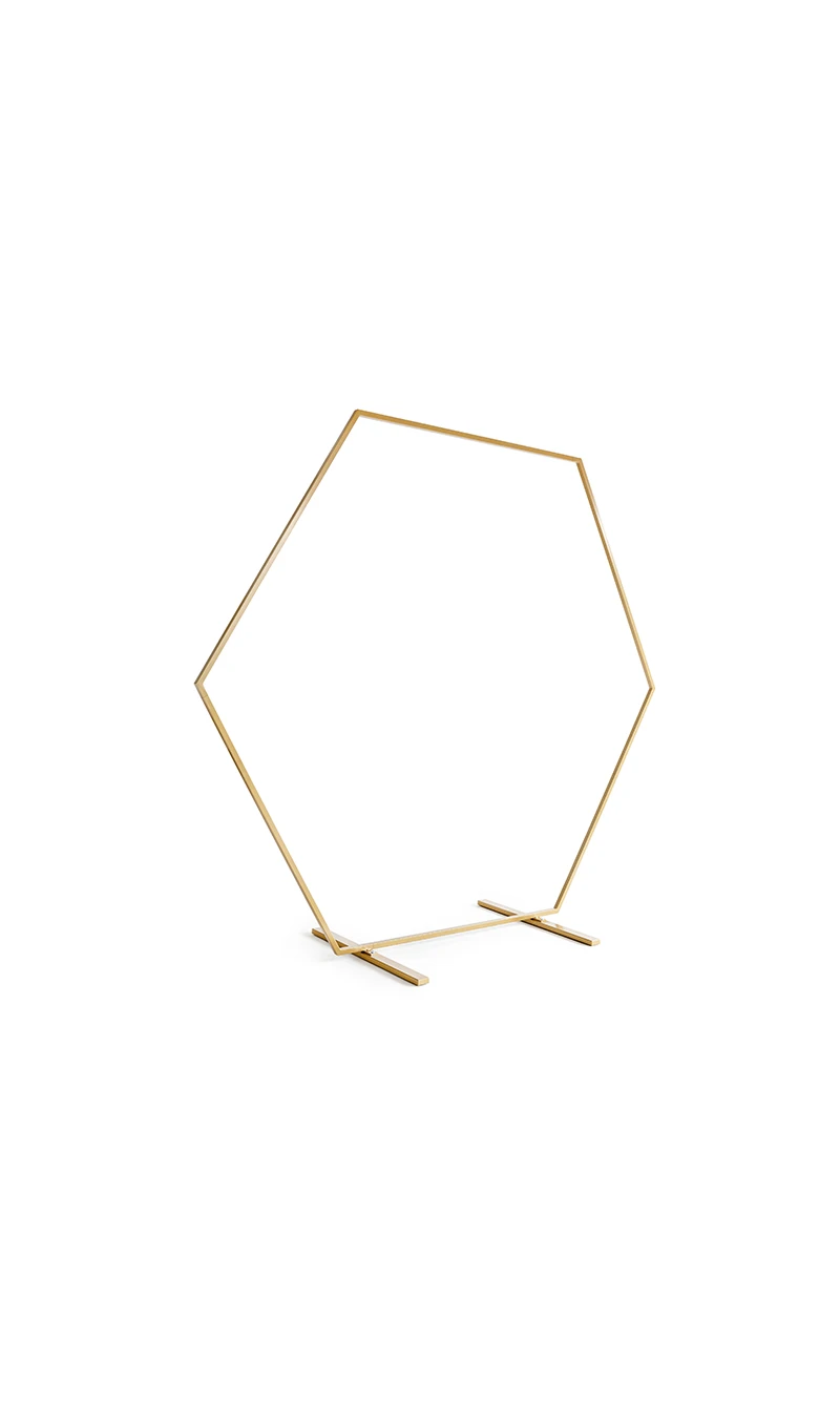 Hexagon Backdrop stand, Gold, 2M
