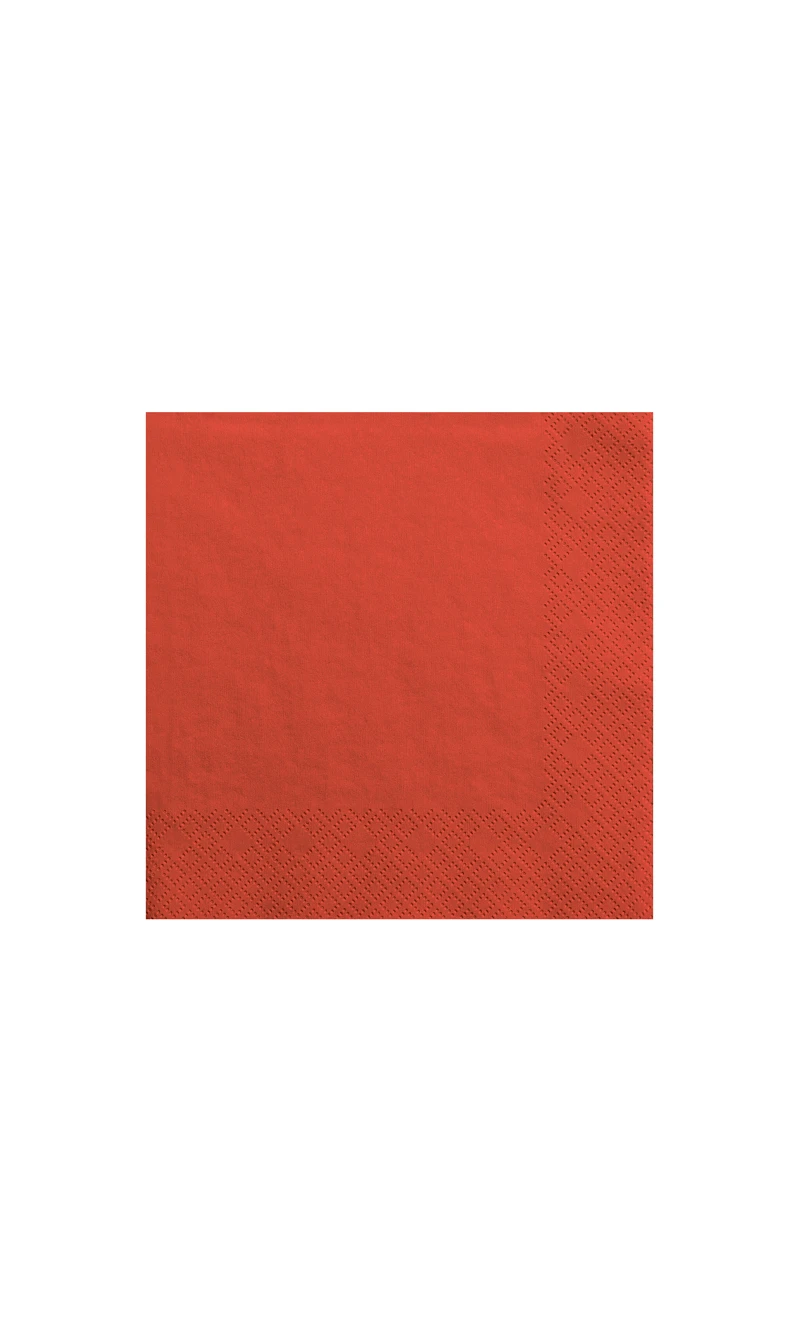 Napkins, 3 Layers, Red, 33x33cm (1pkt / 20pc)