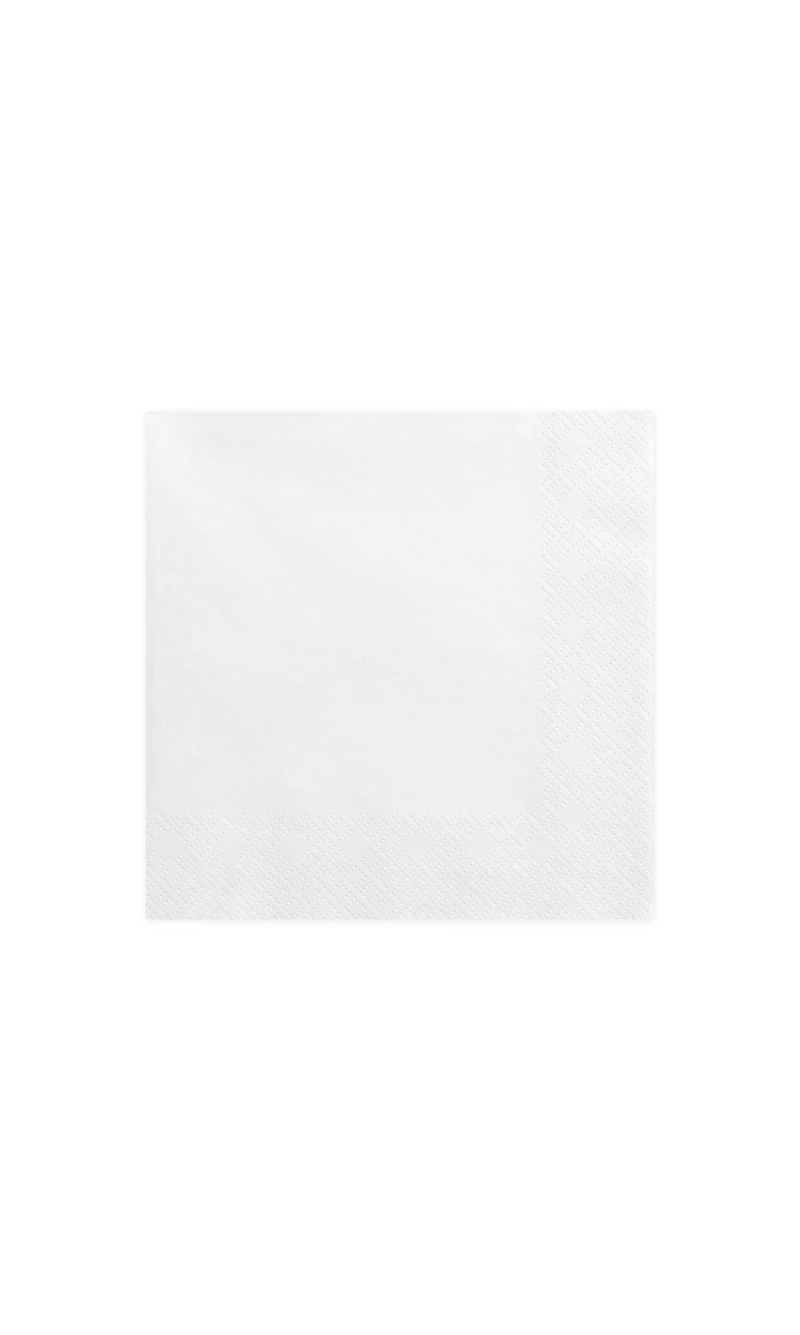 Napkins, 3 Layers, White, 33x33cm (1pkt / 20pc)