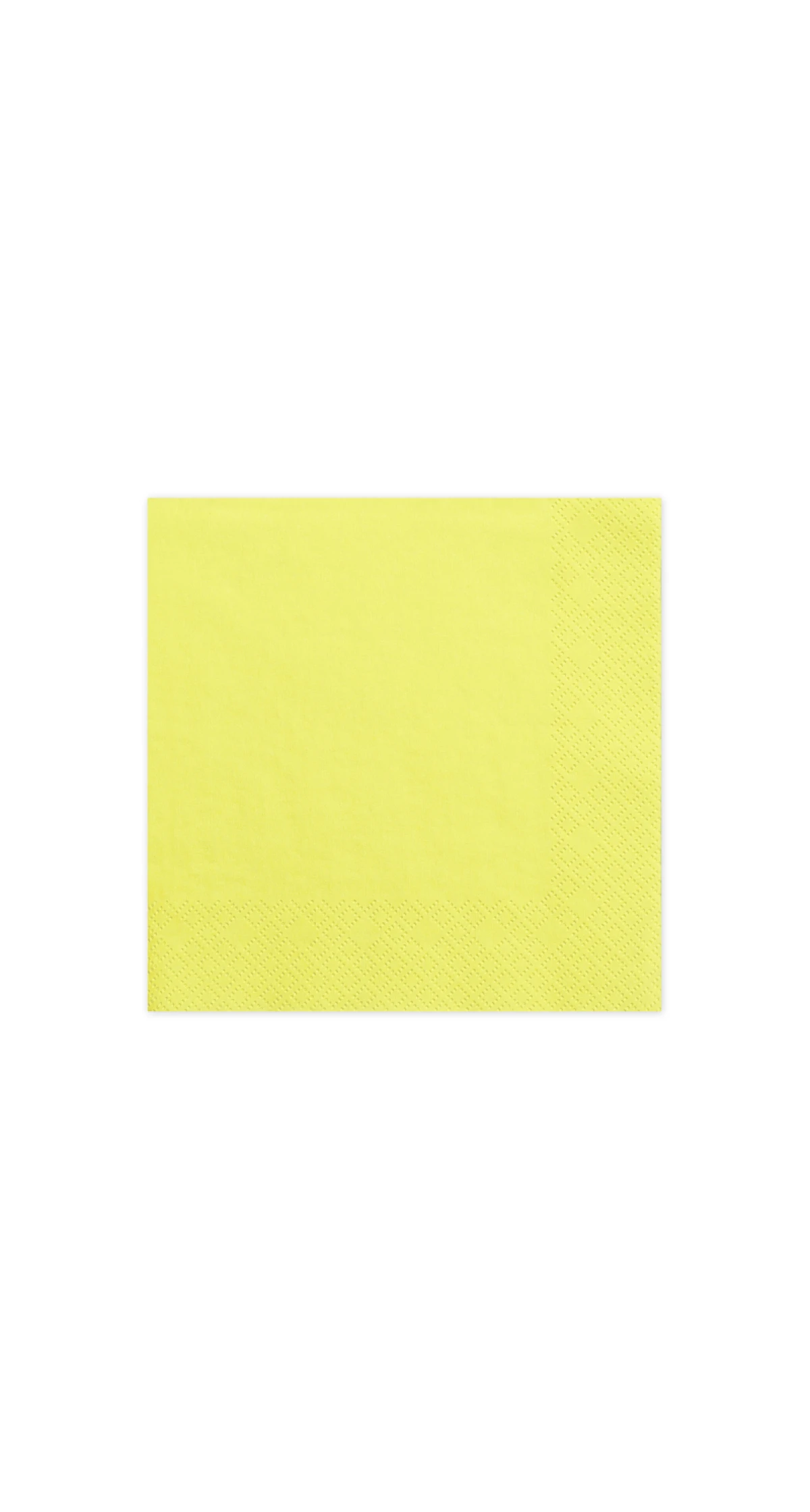 Napkins, 3 Layers, Yellow, 33x33cm (1pkt / 20pc)