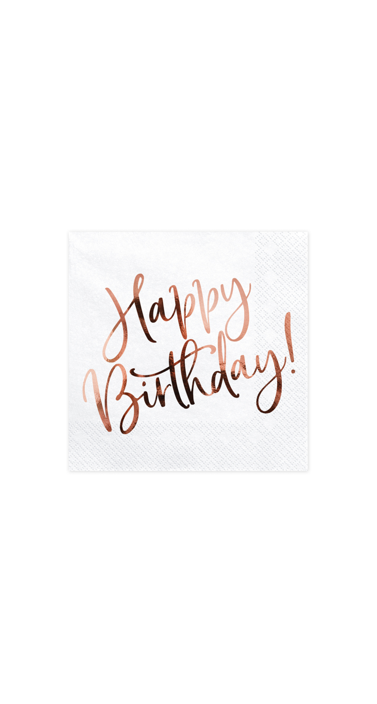 Napkins Happy Birthday, White, 33x33cm (1pkt / 20pc)