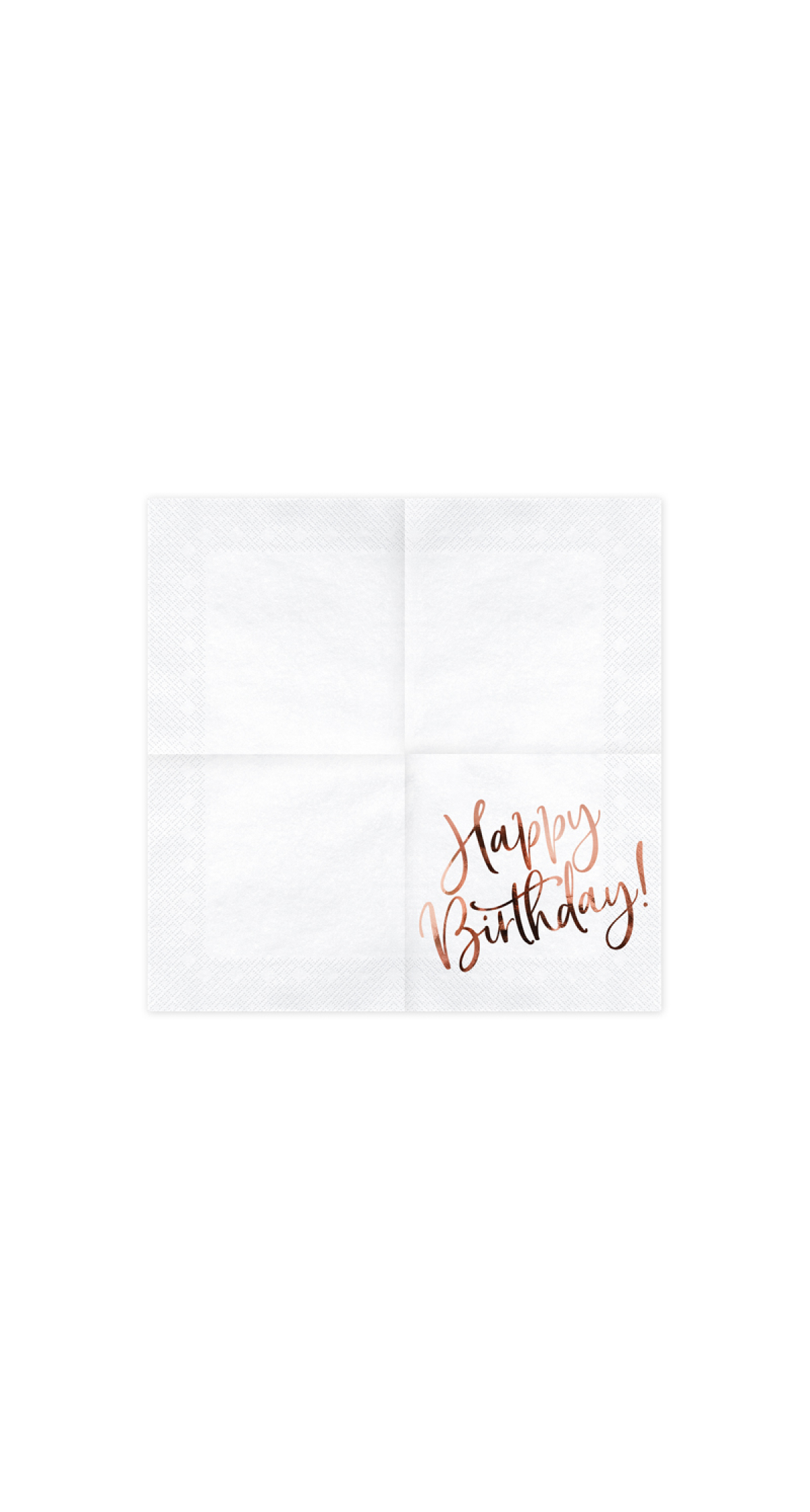 Napkins Happy Birthday, White, 33x33cm (1pkt / 20pc)
