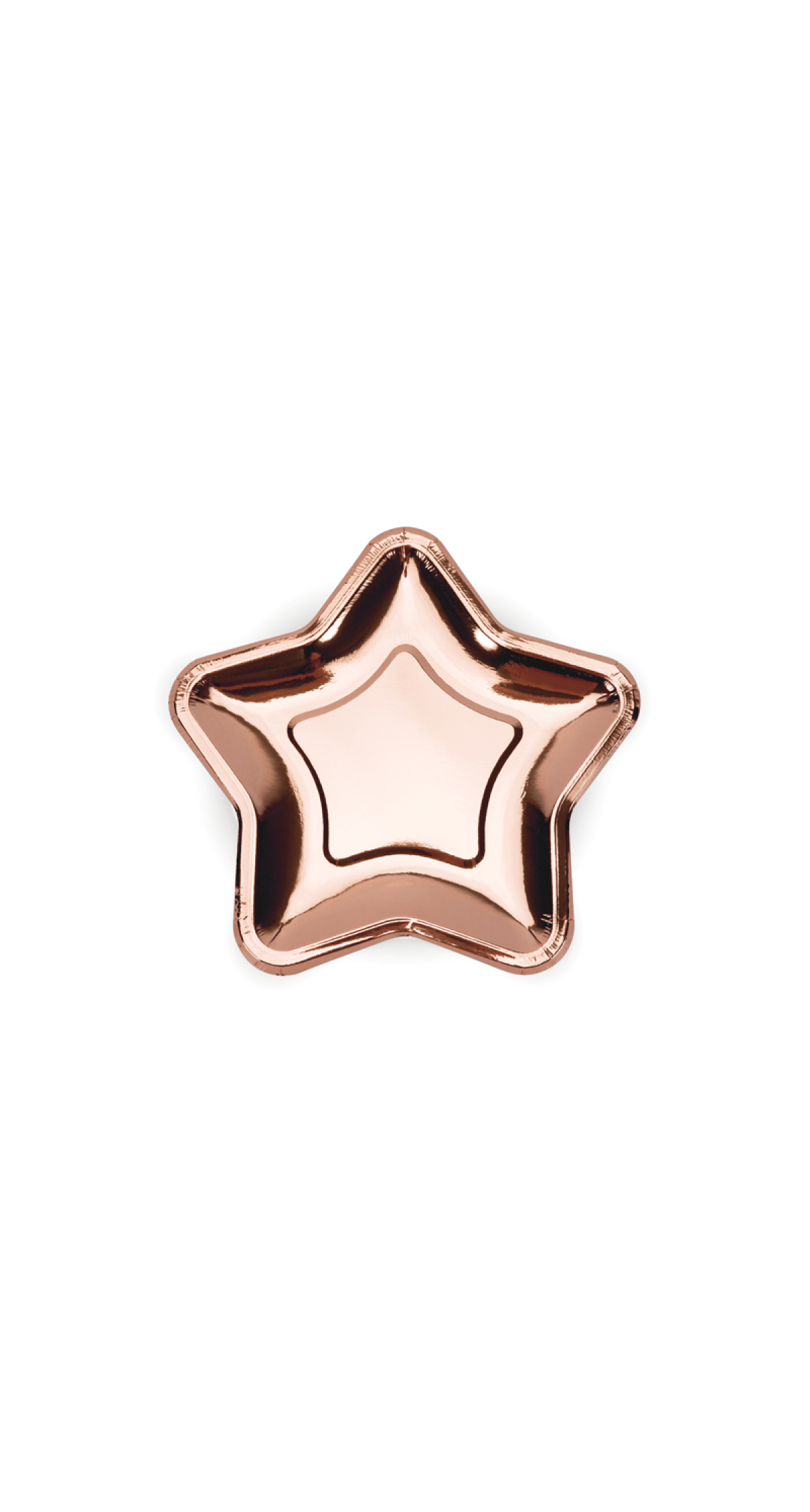 Paper Plates Star, Rose Gold, 18cm (1 pkt / 6 pc.)