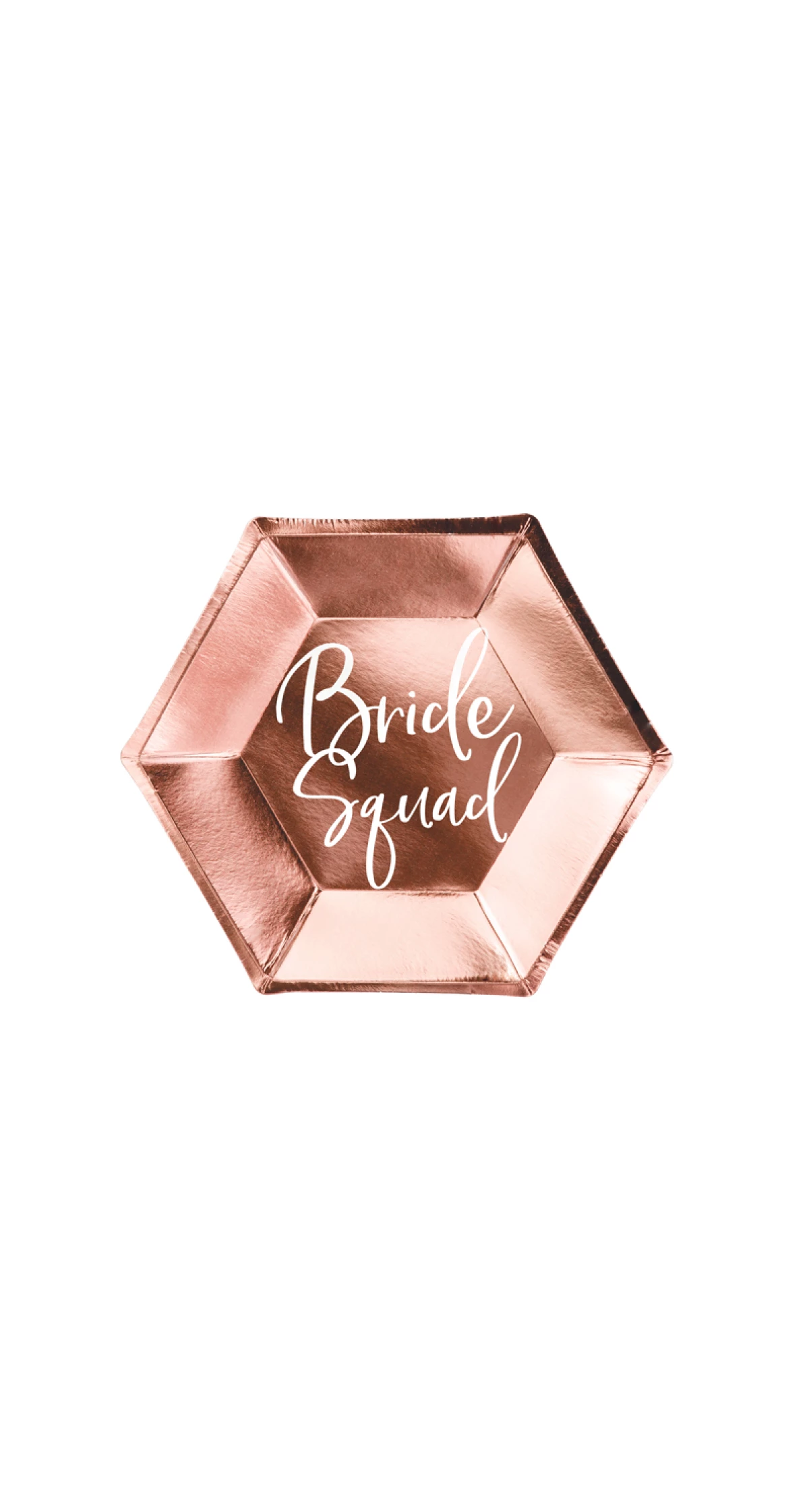 Plates Bride Squad, Rose Gold, 23cm (1 pkt / 6 pc.)