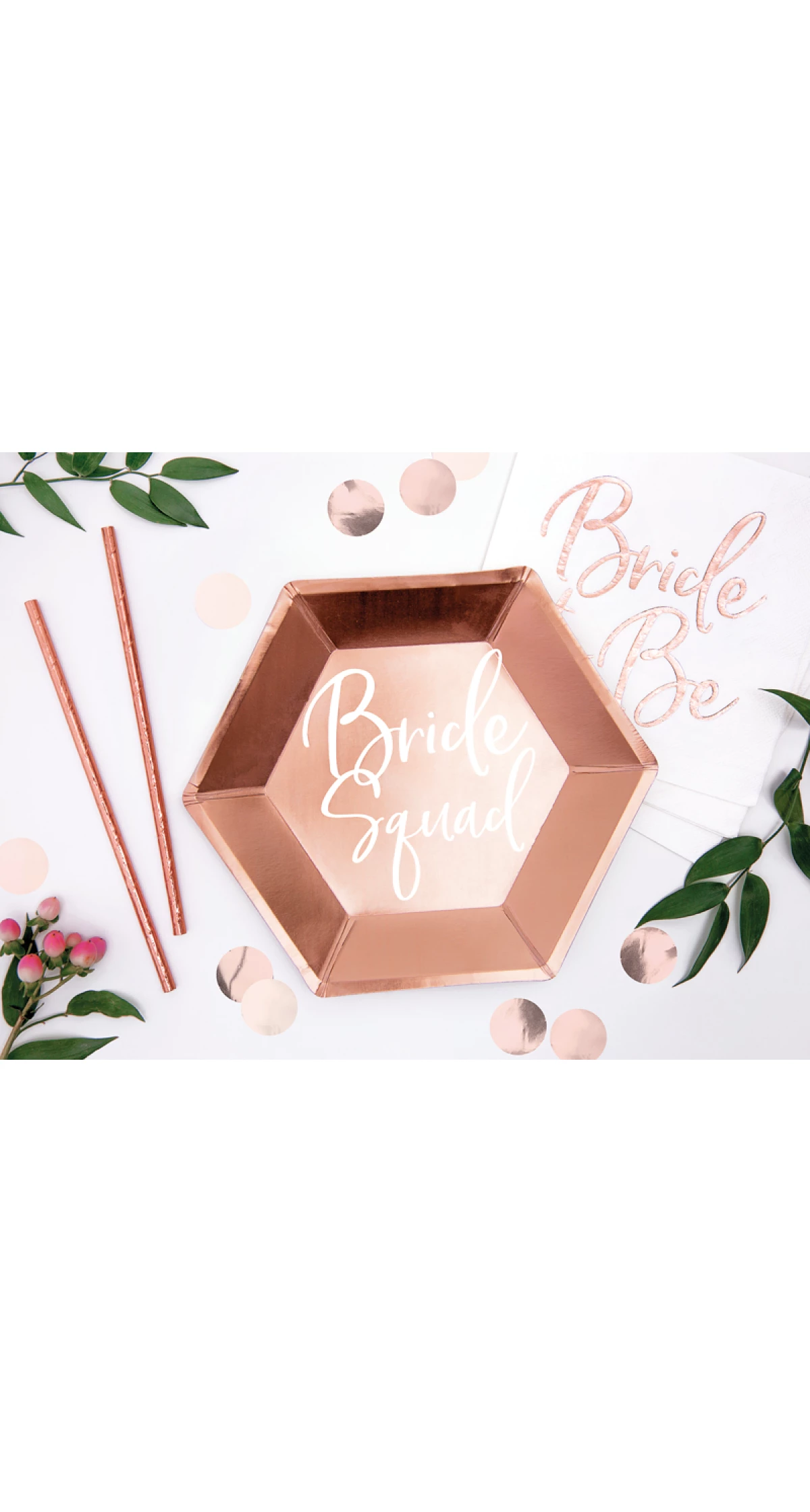 Plates Bride Squad, Rose Gold, 23cm (1 pkt / 6 pc.)