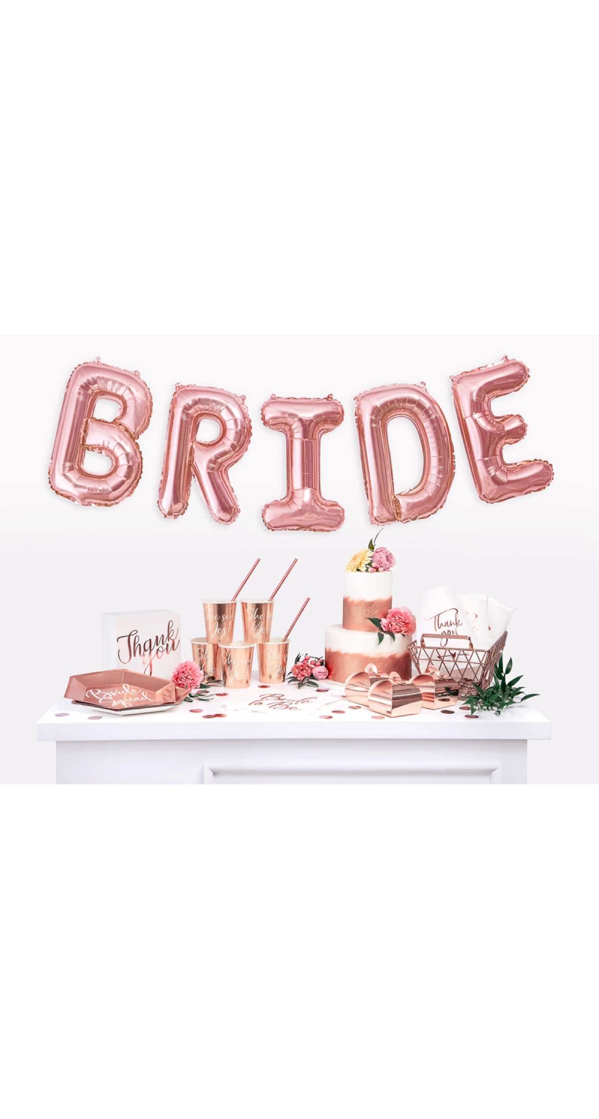 Plates Bride Squad, Rose Gold, 23cm (1 pkt / 6 pc.)