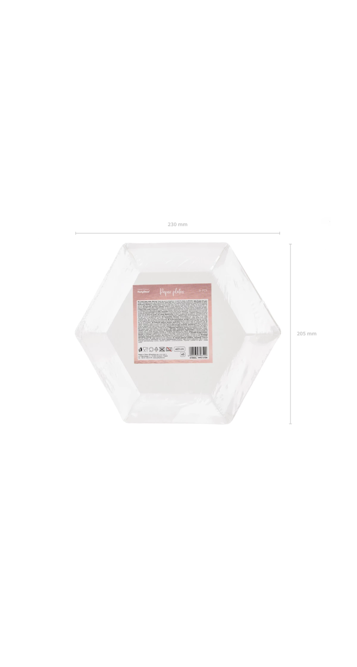 Plates Bride Squad, Rose Gold, 23cm (1 pkt / 6 pc.)