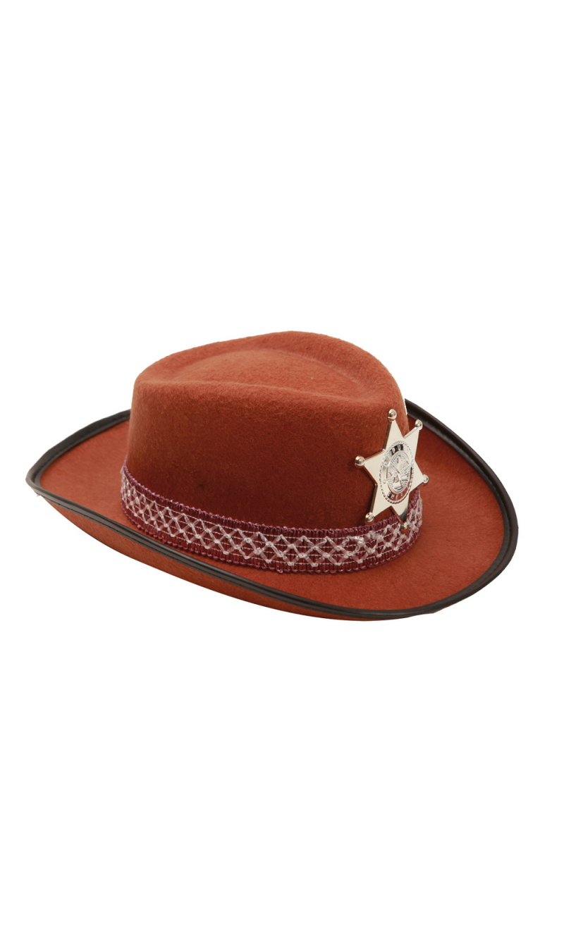 Brown Cowboy Hat - 53cm
