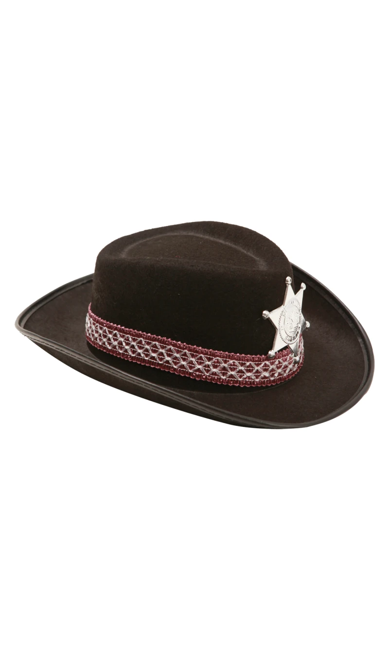 Black Cowboy Hat - 58cm