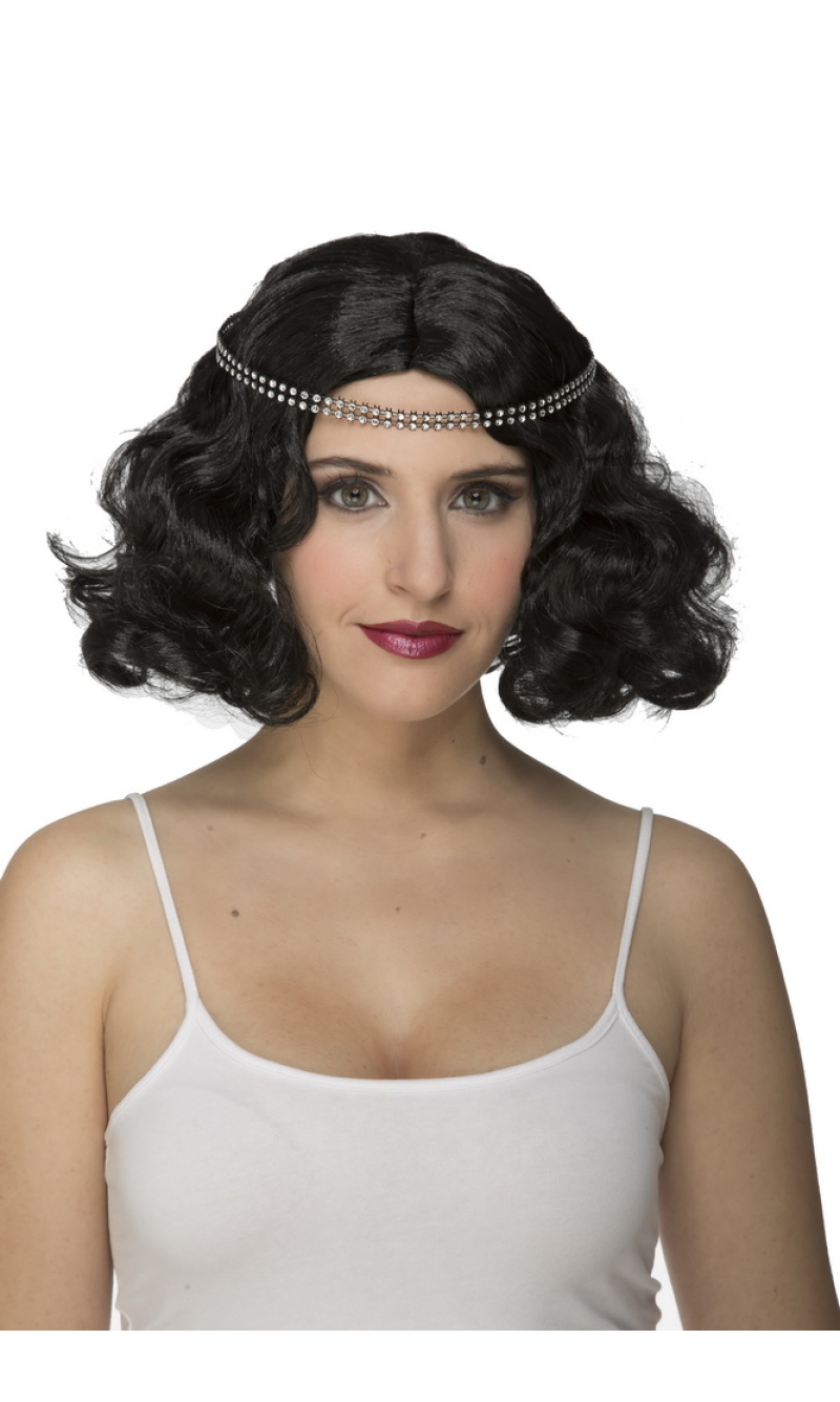Black Charleston Wig - Adult One Size