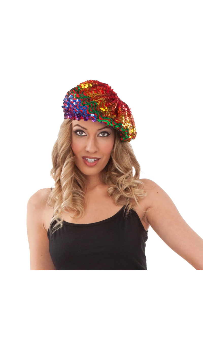 Rainbow French Beret - Adult One Size