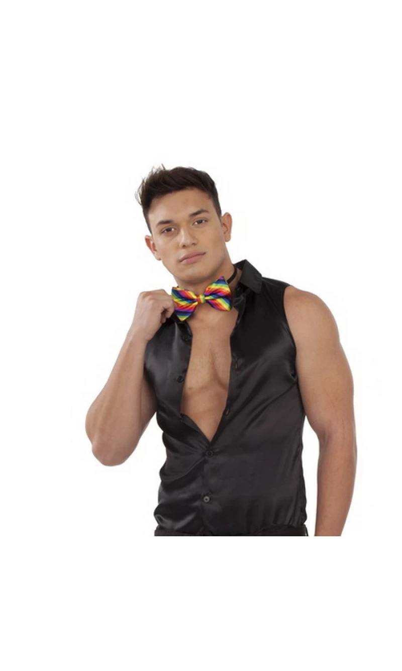 Rainbow Bow Tie - 13 x 8cm