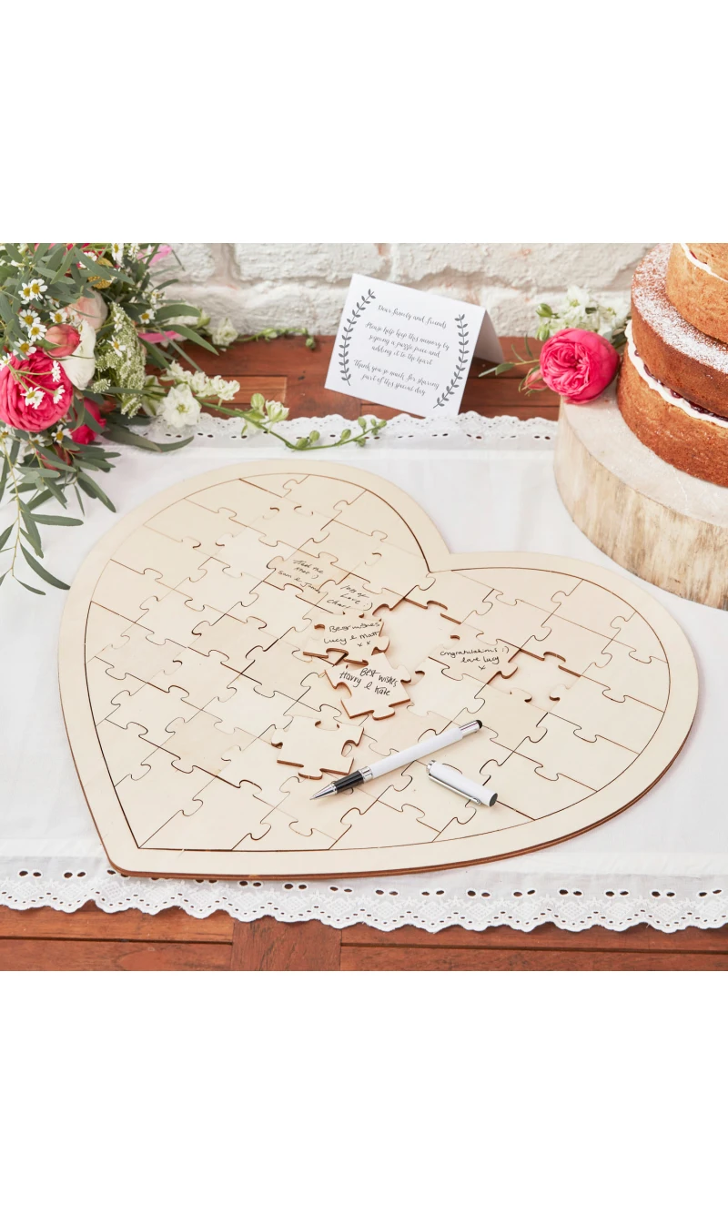 Jigsaw Wedding Guest Book - 47cm x 42cm