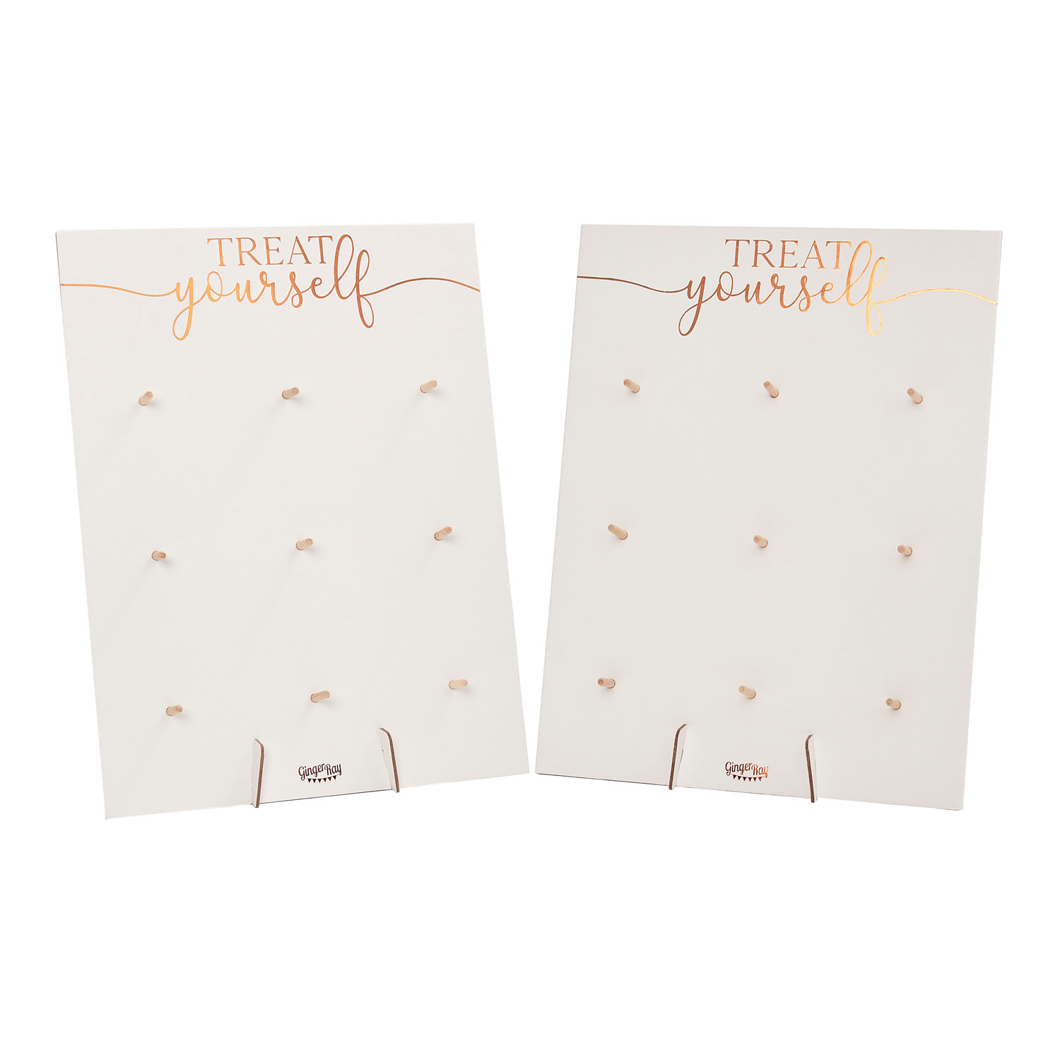 Rose Gold Treat Yourself Double Donut Wall Holders - 42cm x 32cm