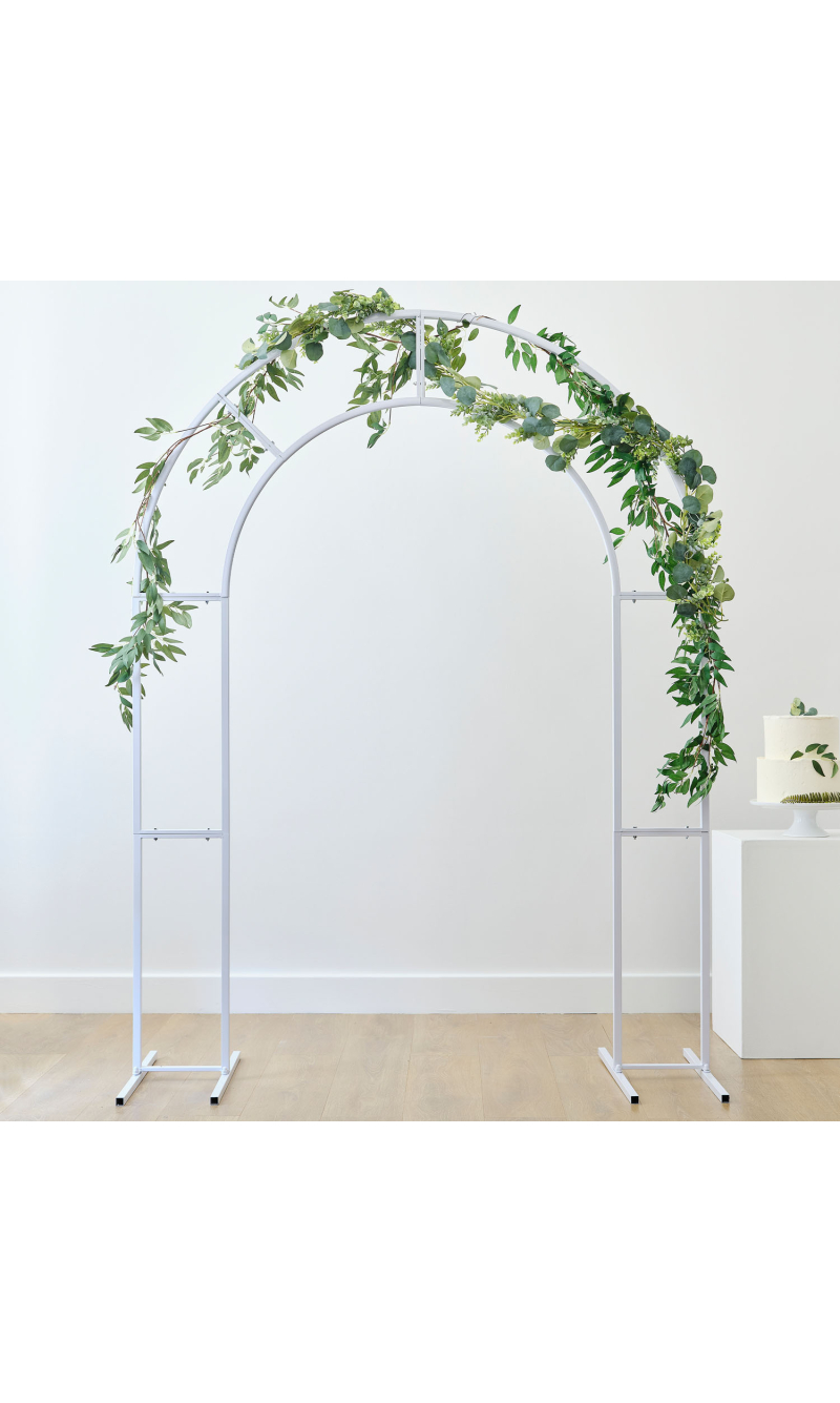 White Metal Frame Arch - 2mt x 1.5mt